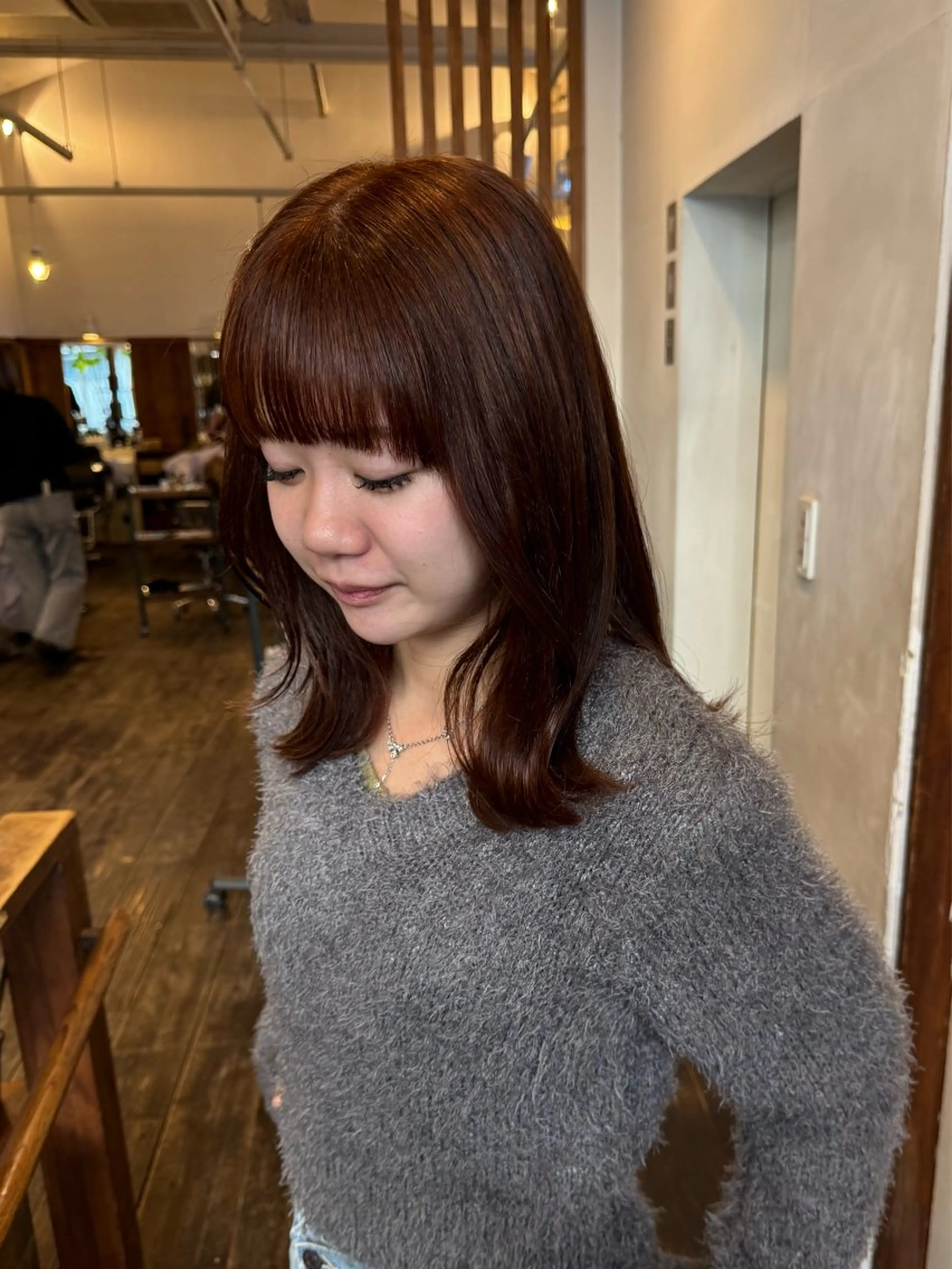 セミロング カラー カット ヘアカラー MOK大阪梅田店 Asahiのヘアスタイル