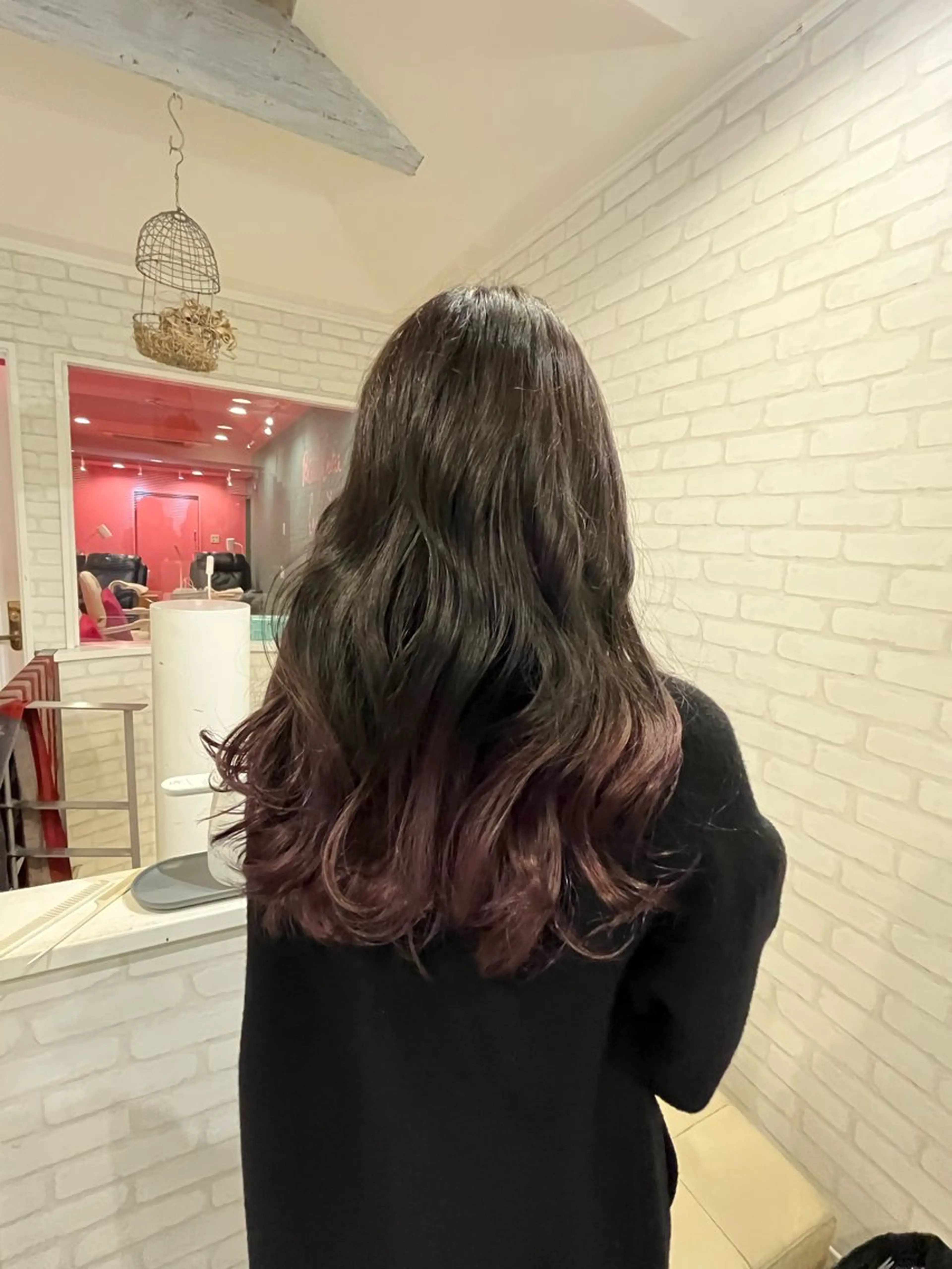 ロング カラー グラデーションカラー ヘアカラー 阿部 うららのマツエク・マツパデザイン