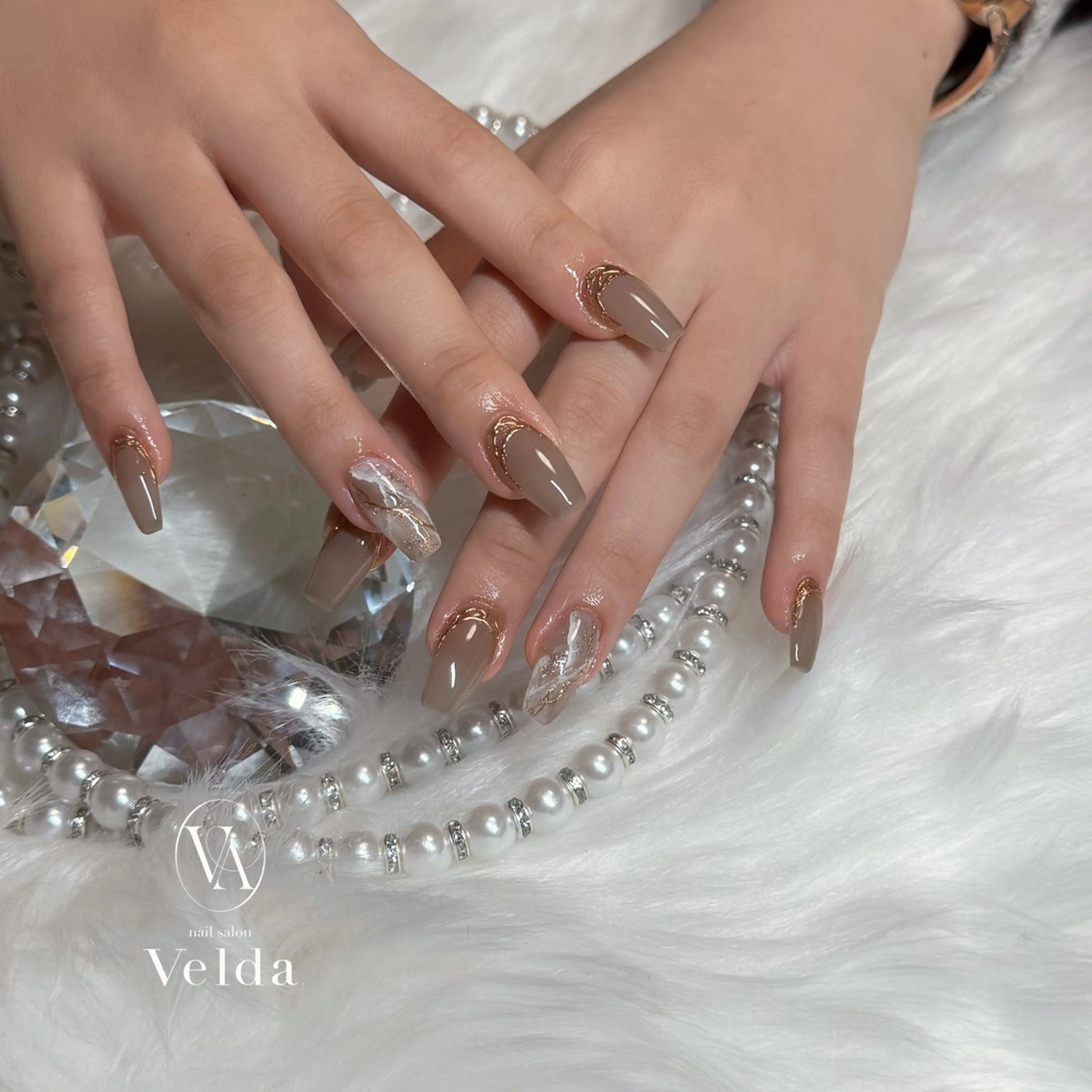 ネイル 大理石ネイル(マーブル) 💎スカルプ💎 Velda(ベルダ)のネイルデザイン