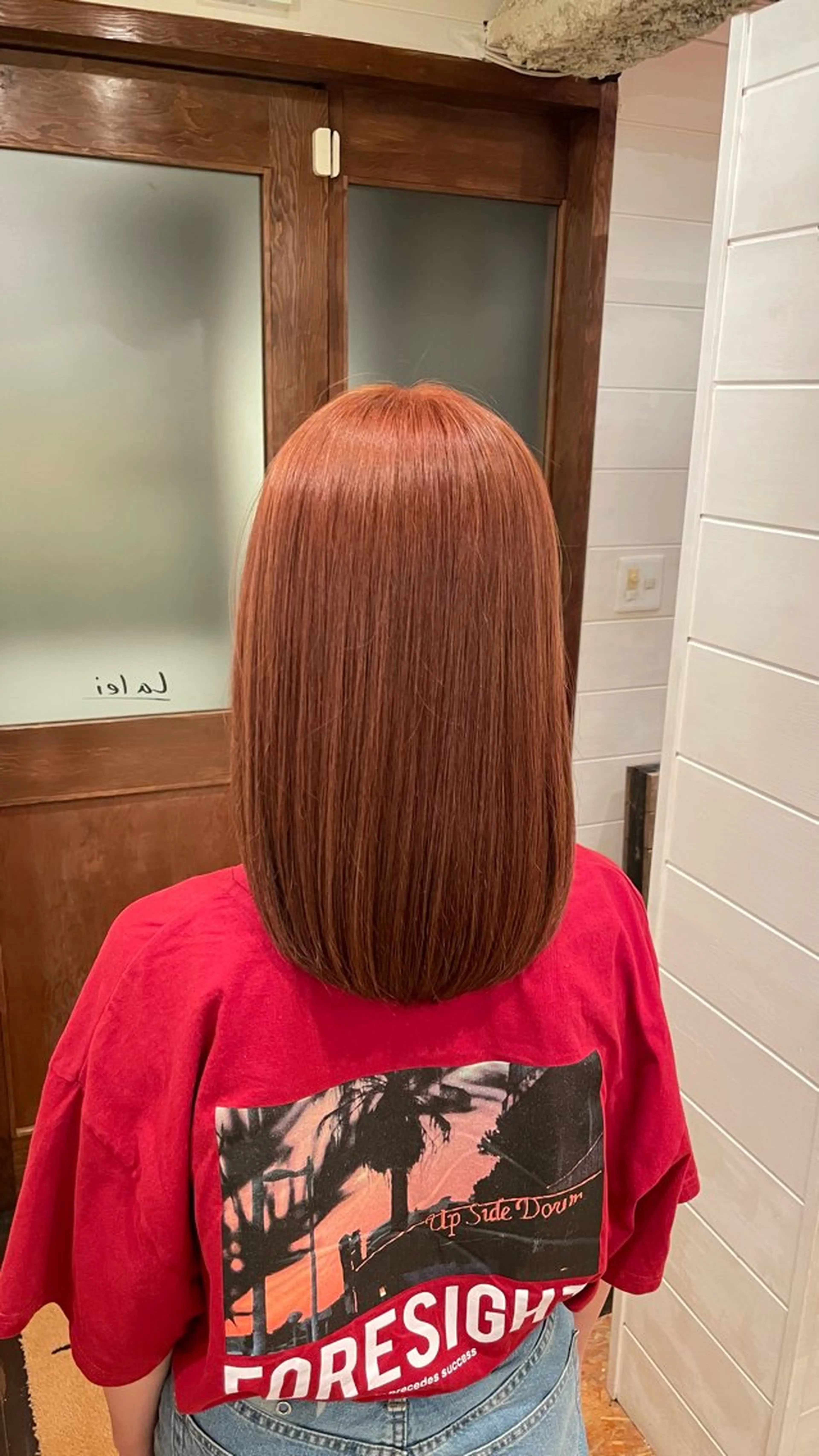 ミディアム ボブ/縮毛矯正/レイ ヤー♡Natsukiのヘアスタイル