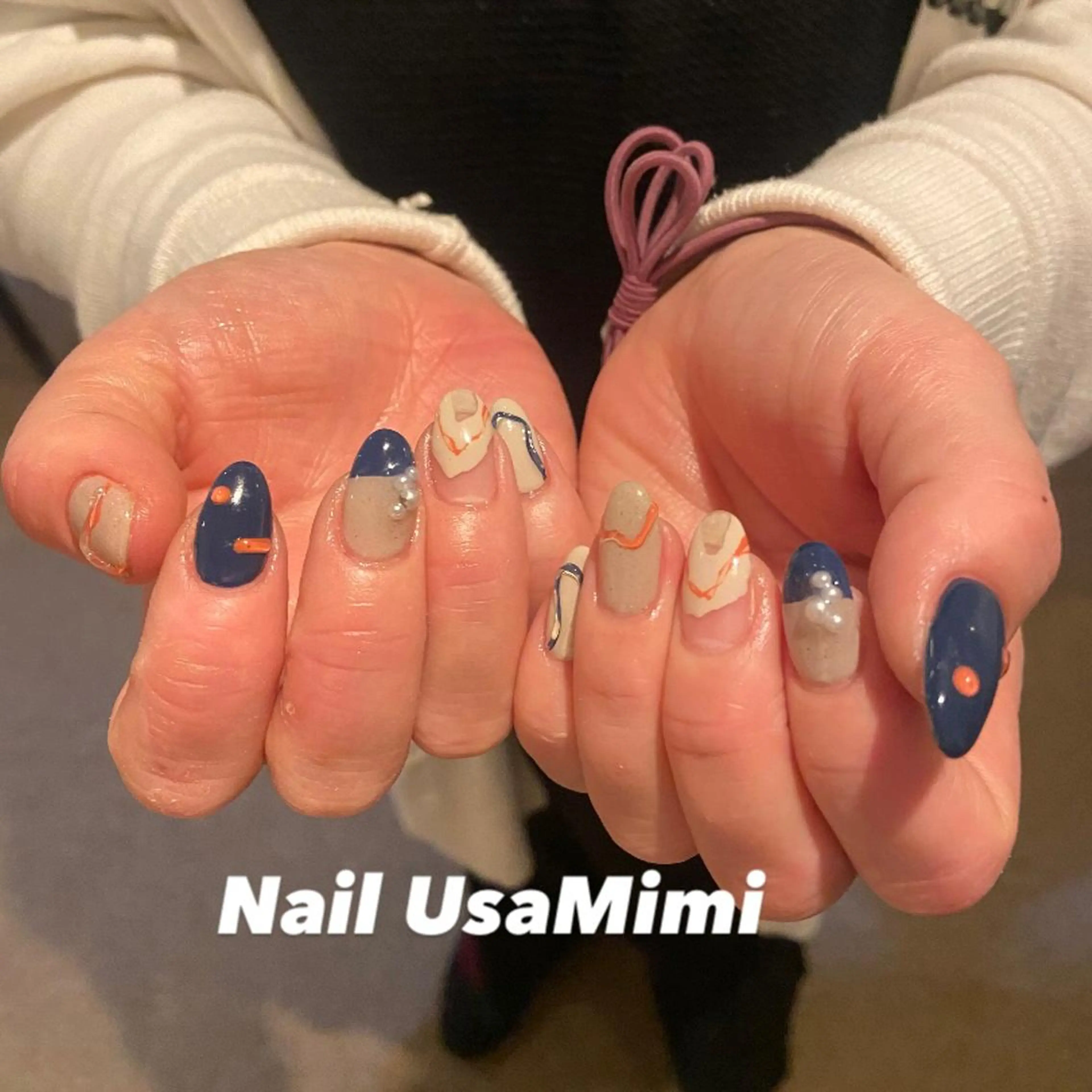 ネイル フットネイル ジェルネイル マグネットネイル 持ち込み ニュアンスネイル 本町ネイルNail UsaMimiのネイルデザイン