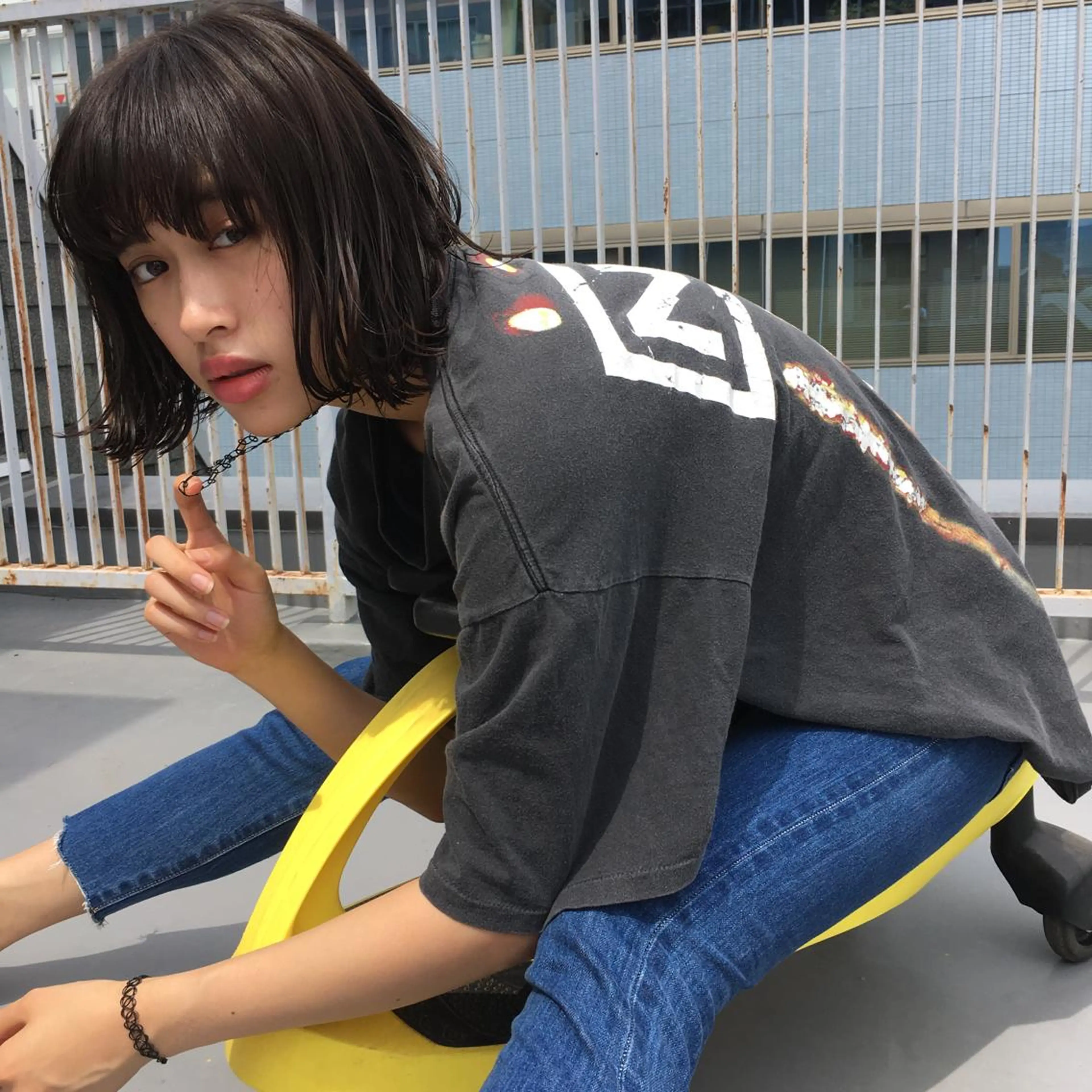 ショート カラー レイヤーカット BLend 渋谷のヘアスタイル