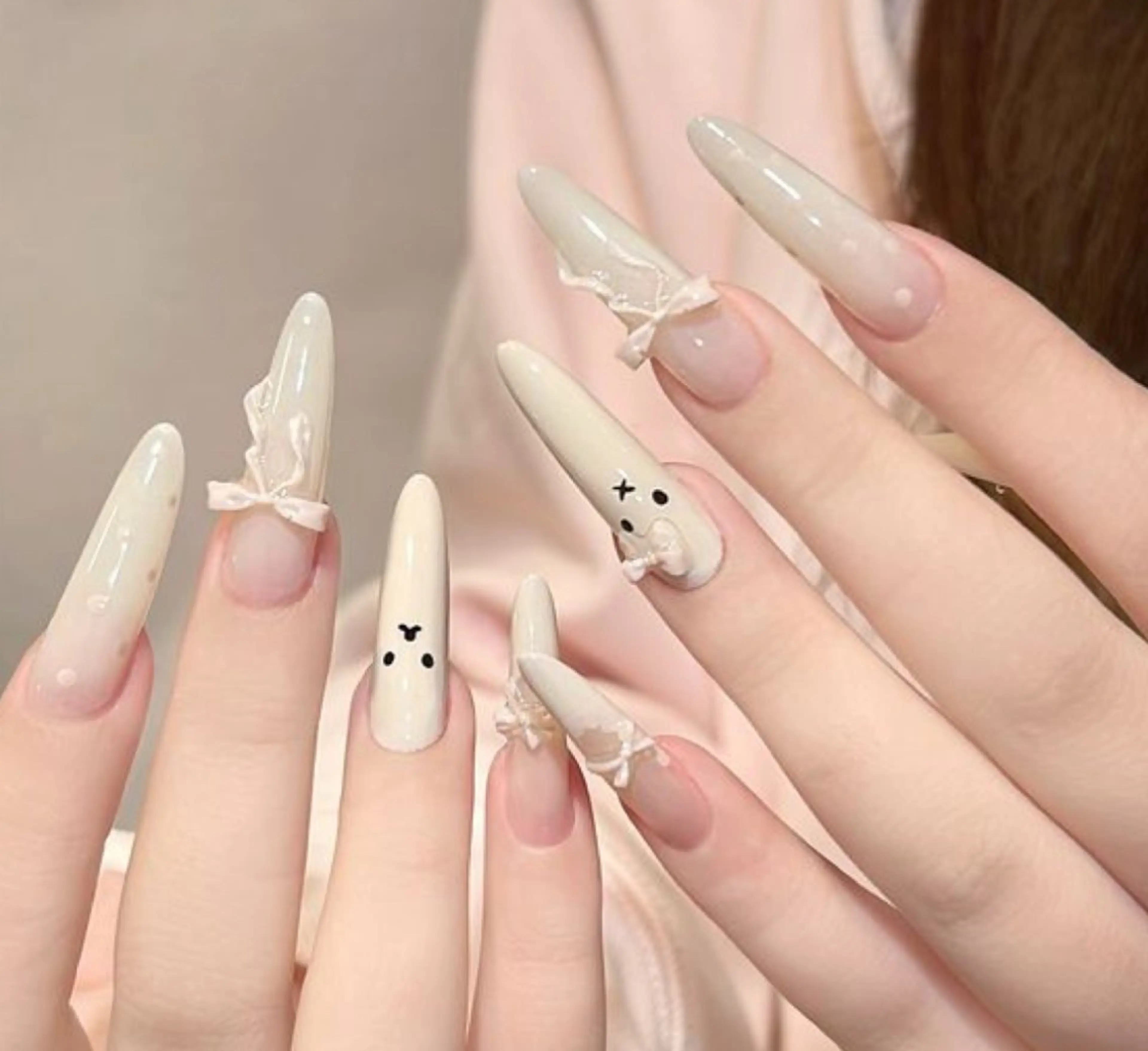 ネイル 韓国ネイル 持ち込み ニュアンスネイル ネイルチップ ハンドネイル Tini ANA.CHUOのネイルデザイン