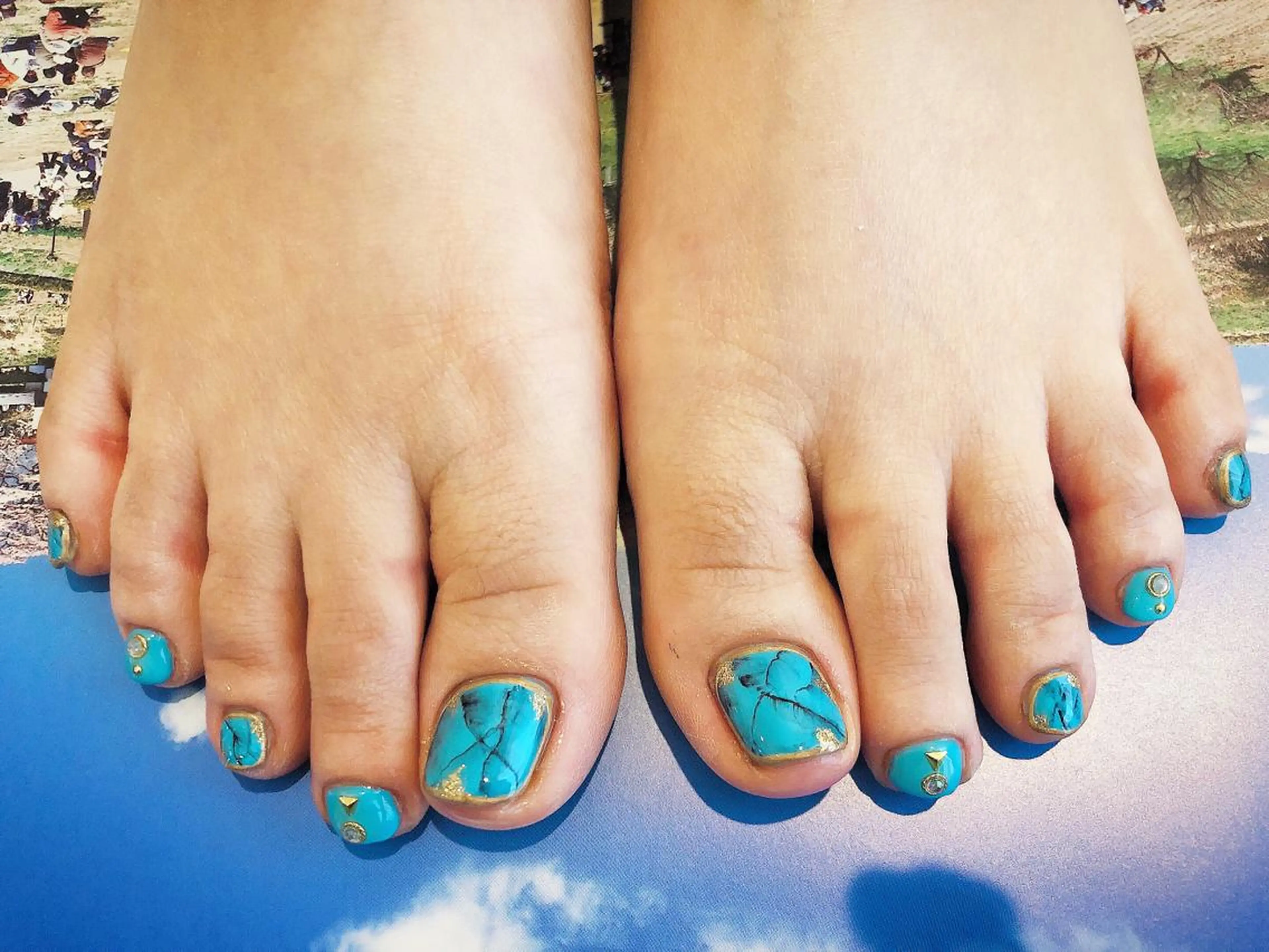 ネイル フットネイル 4tunekick NAILS(フォーチュンキックネイルズ)所属・光森 淳子のネイルデザイン