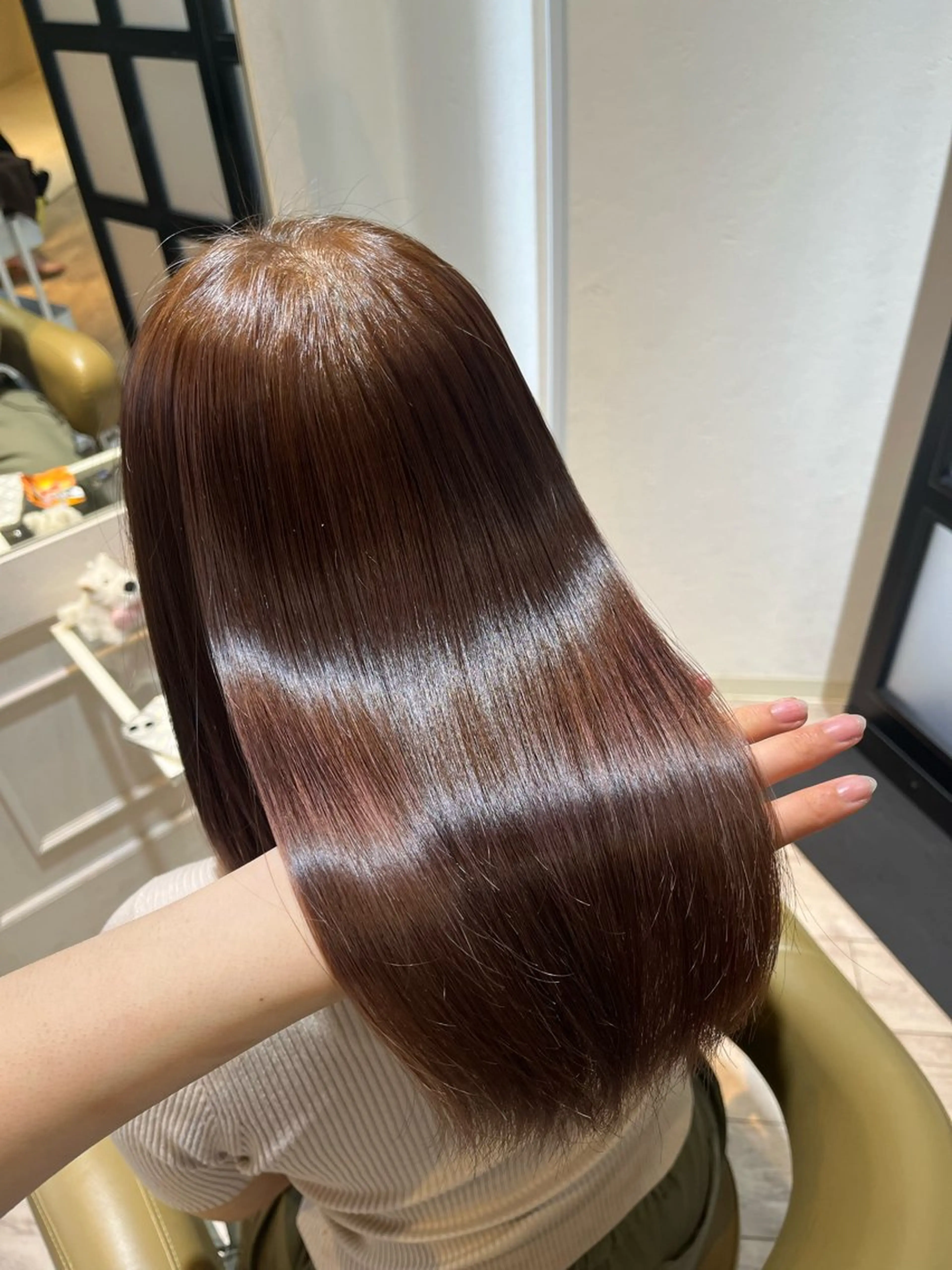 ミディアム カラー 髪質改善 ヘアカラー ハイトーン/アレンジ かなで⊹ ࣪ ˖⟡のヘアスタイル