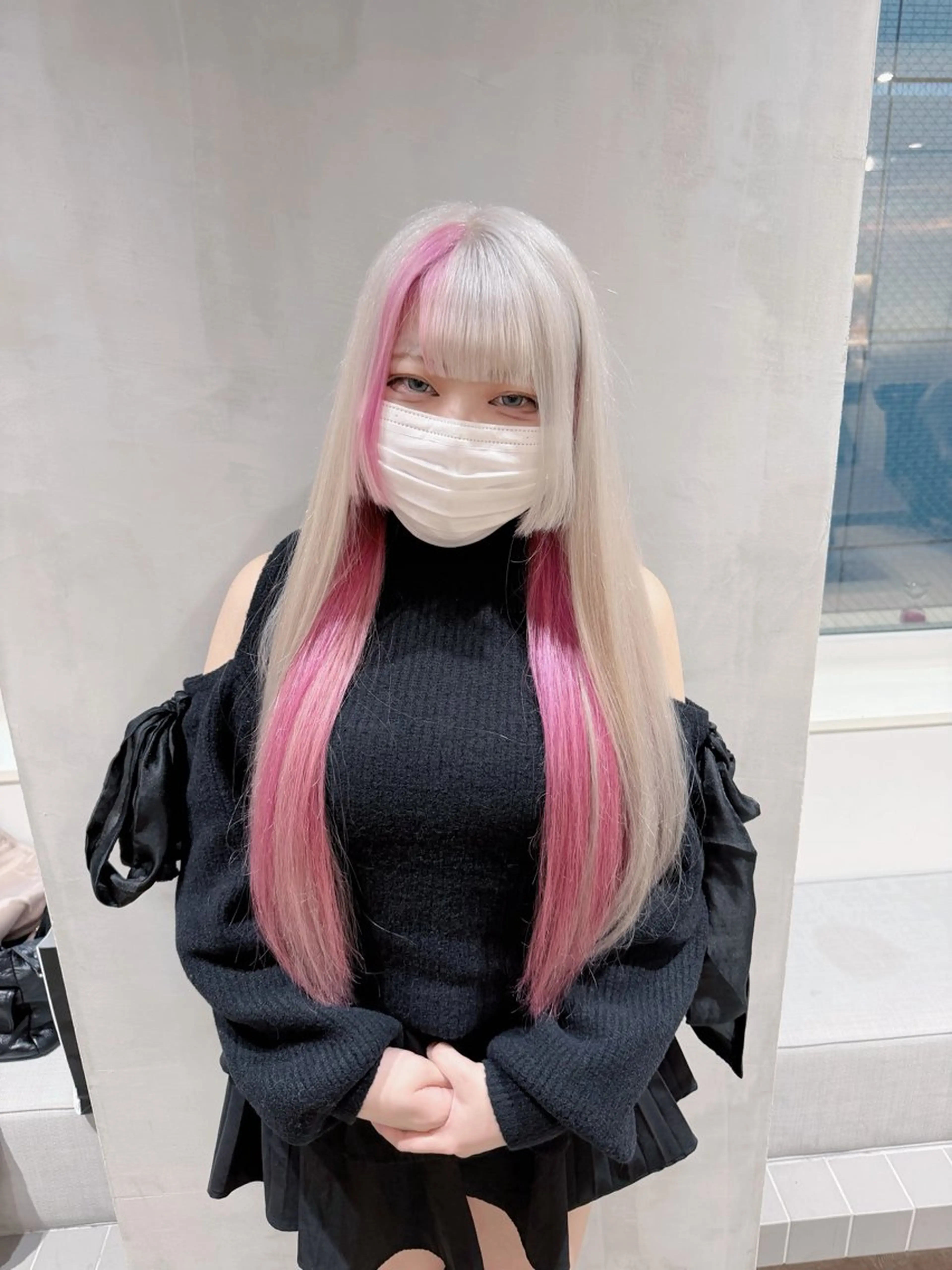 ロング カラー カット ヘアカラー トリートメント ハイトーン/ブリーチ /ウルフ/しゅーたのヘアスタイル