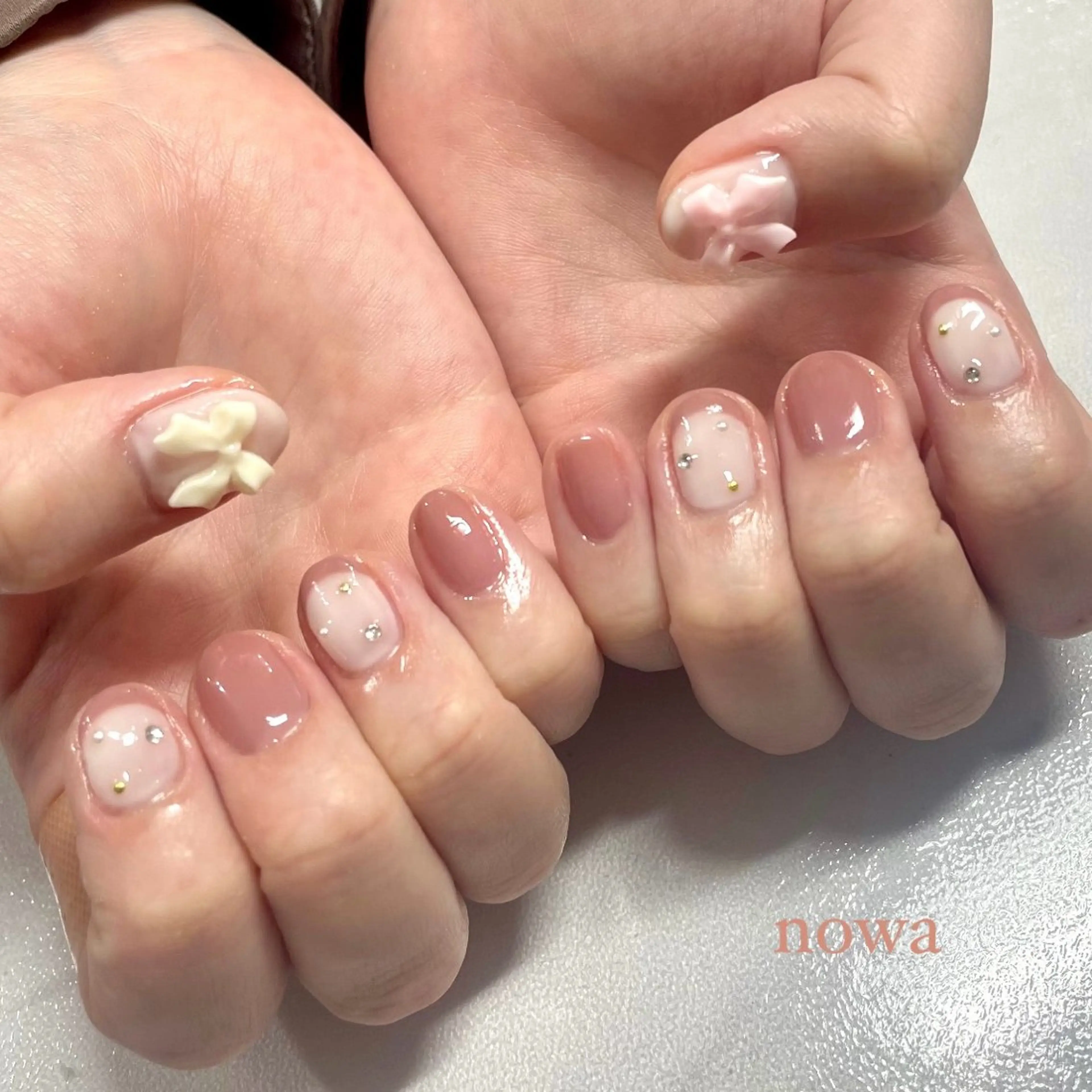 ネイル フレンチネイル ピンク Beauty Studio 【nowa】所属・【nowa】小松 宙未 Soramiのネイルデザイン