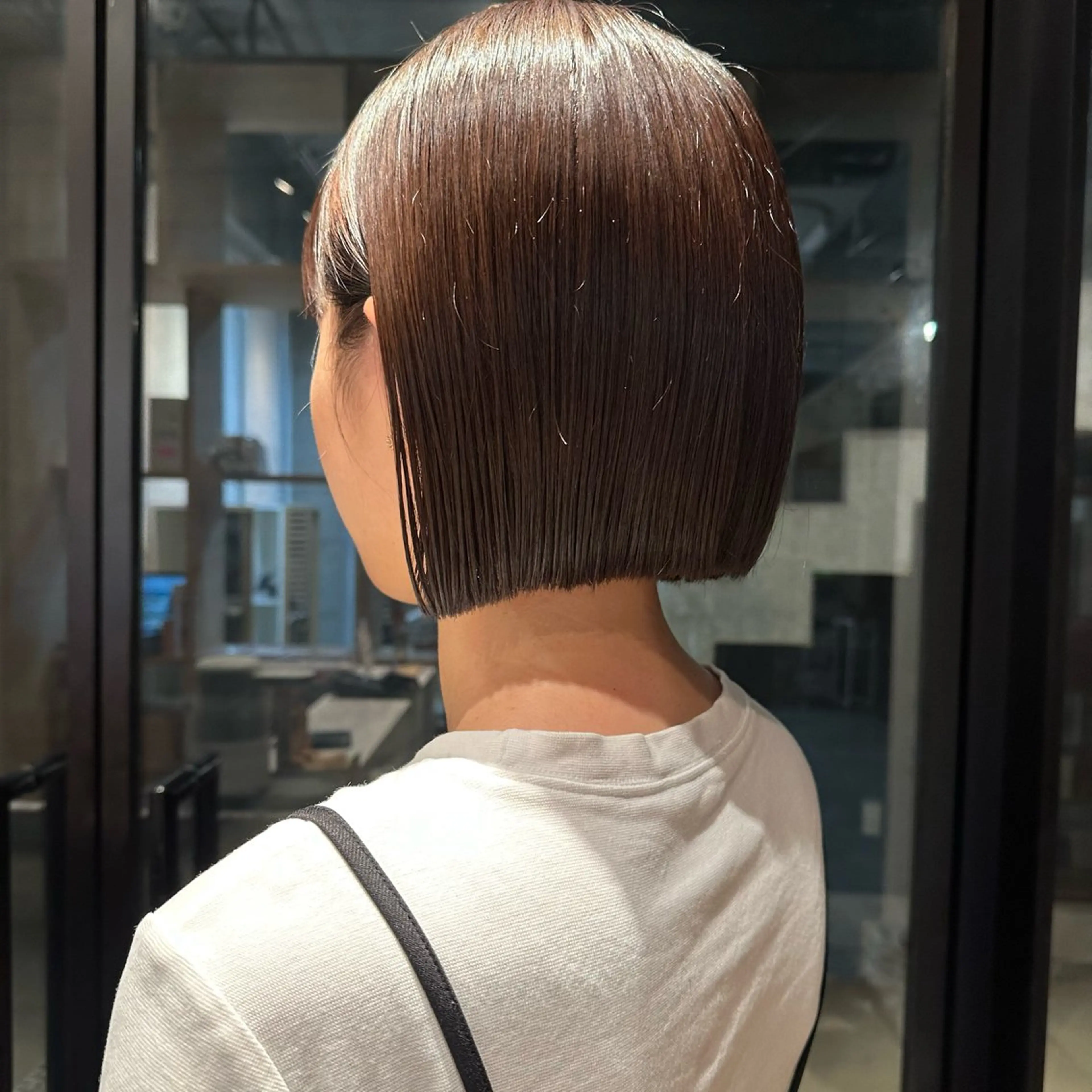 ショート ボブ ボブ/レイヤー/ニュ アンスパーマ/小夏のヘアスタイル