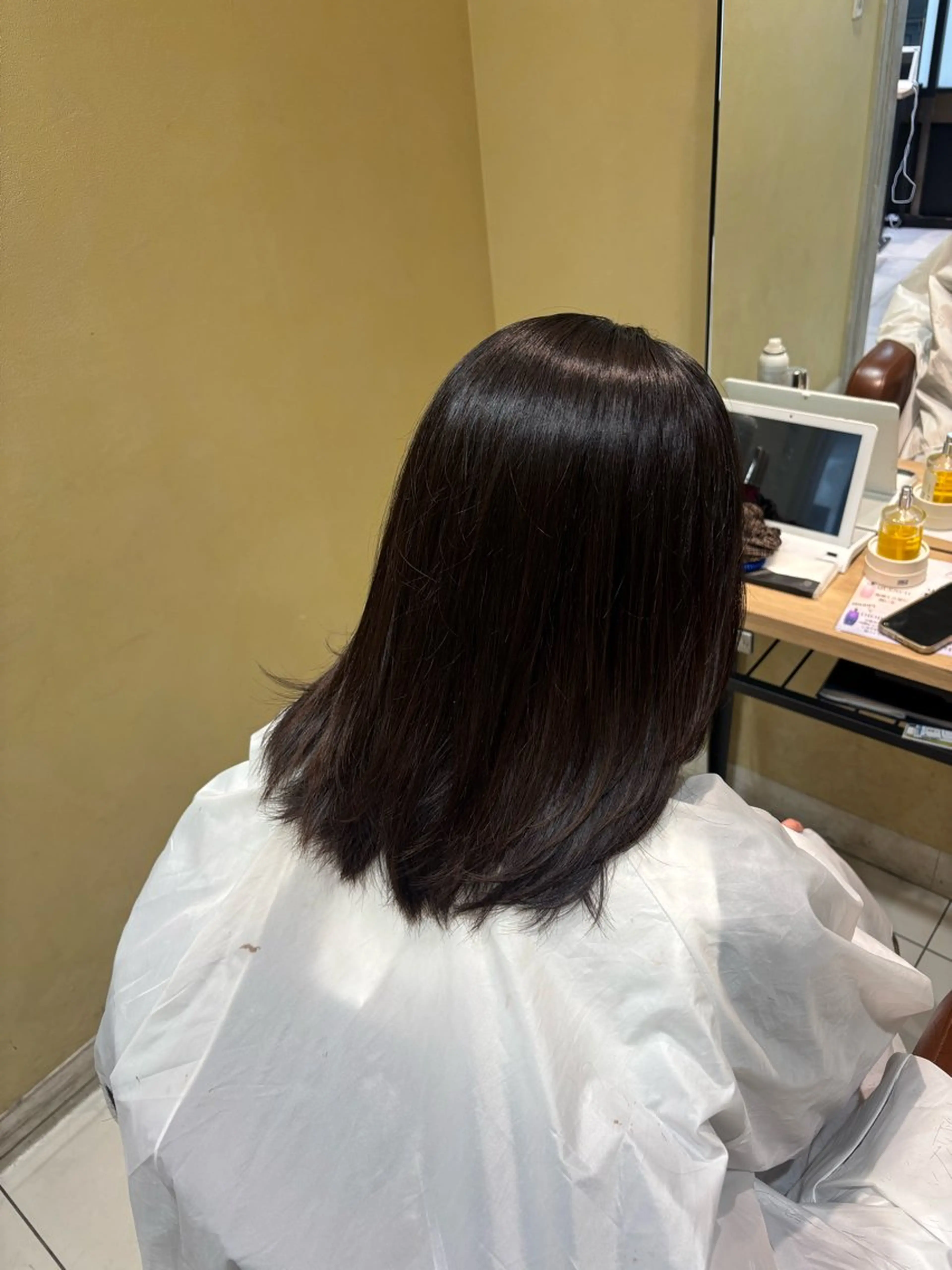 ミディアム カラー ヘアカラー 髪質改善韓国レイヤー /艶カラー/miyuのヘアスタイル