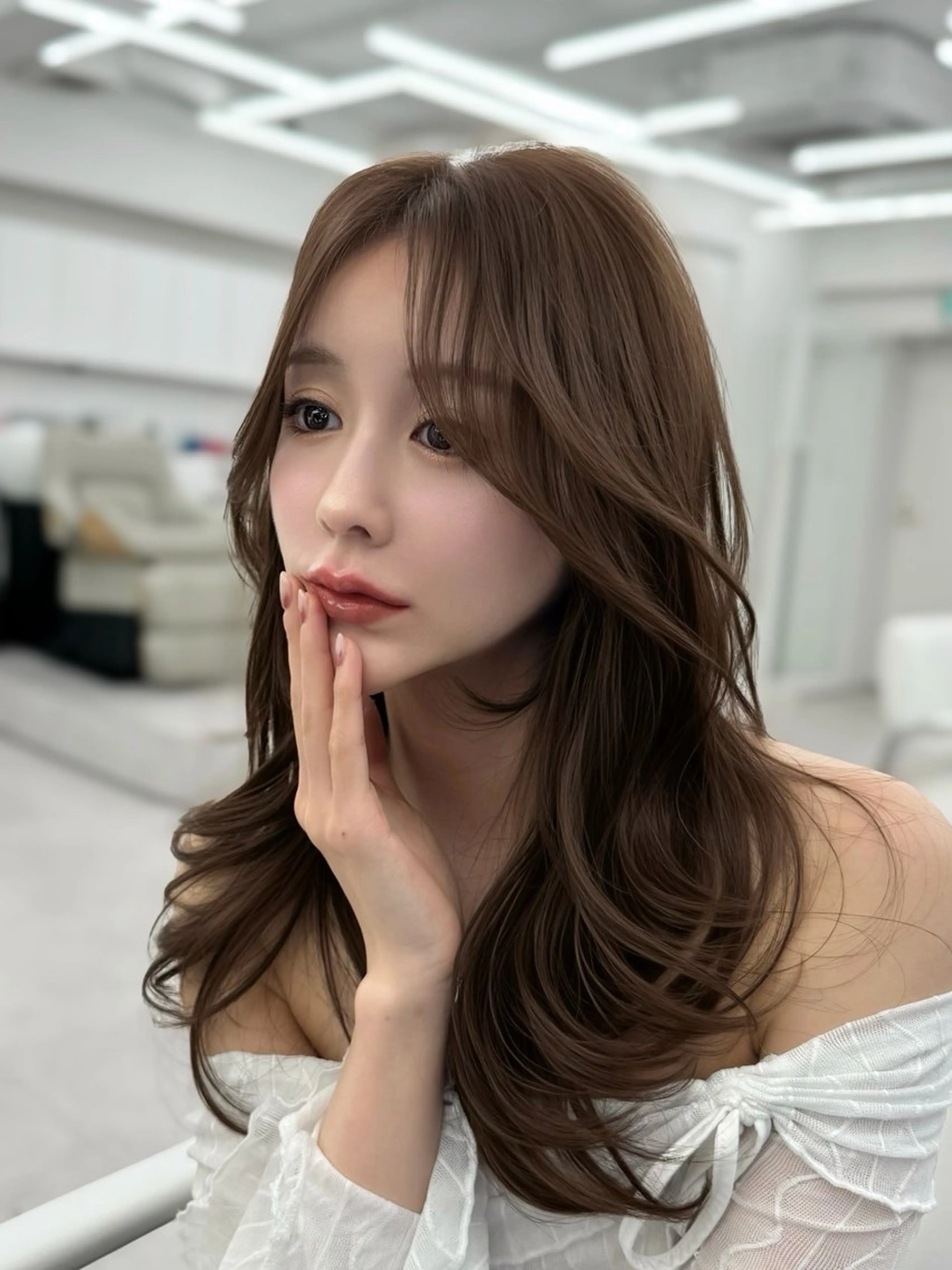 ロング カラー カット ヘアカラー トリートメント 顔まわりの神様✨ 透明感カラー藤嶋秀幸のヘアスタイル