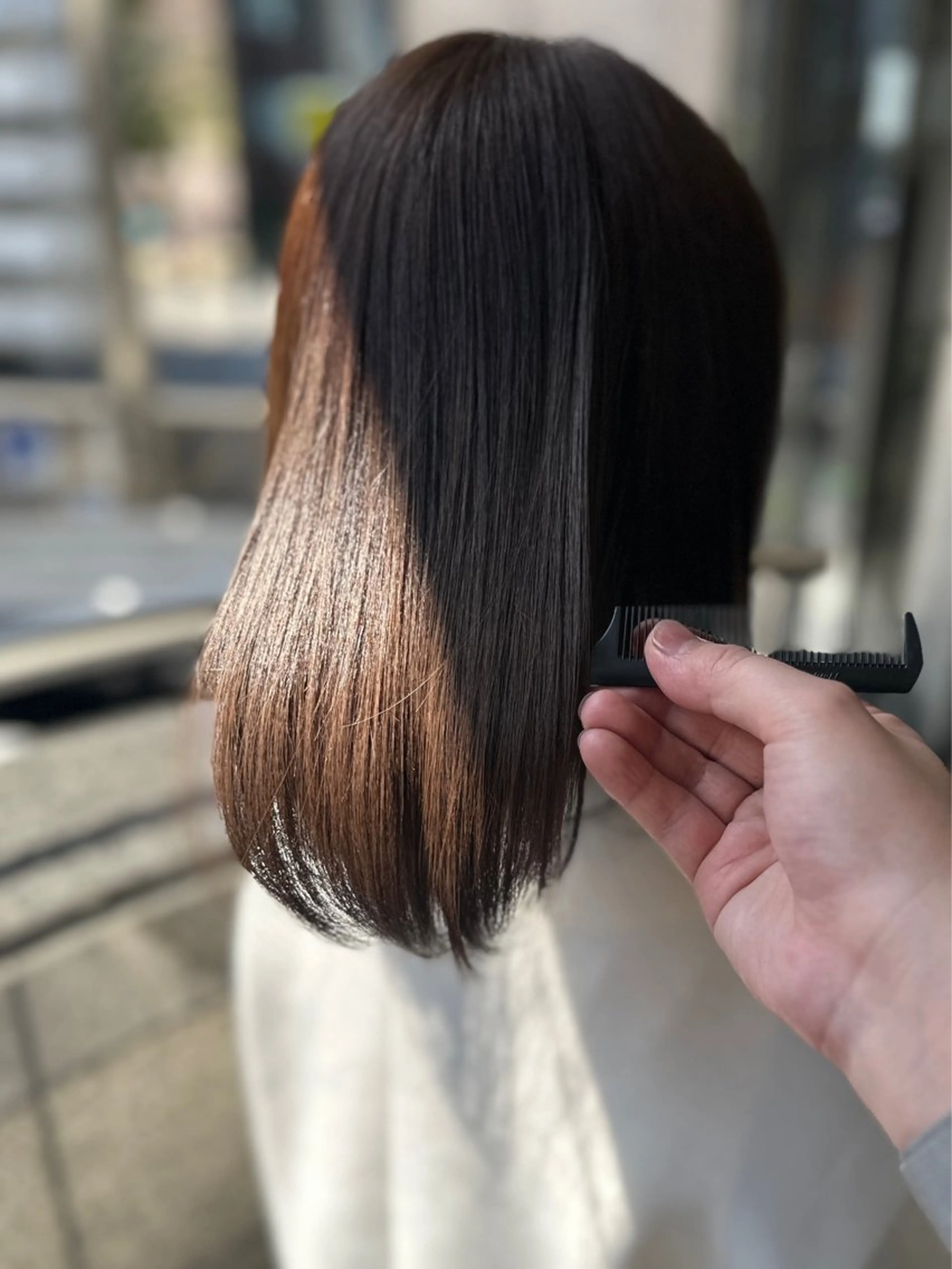 ミディアム カラー ヘアカラー トリートメント 本町/新町/心斎橋 透明感カラーSANCのヘアスタイル