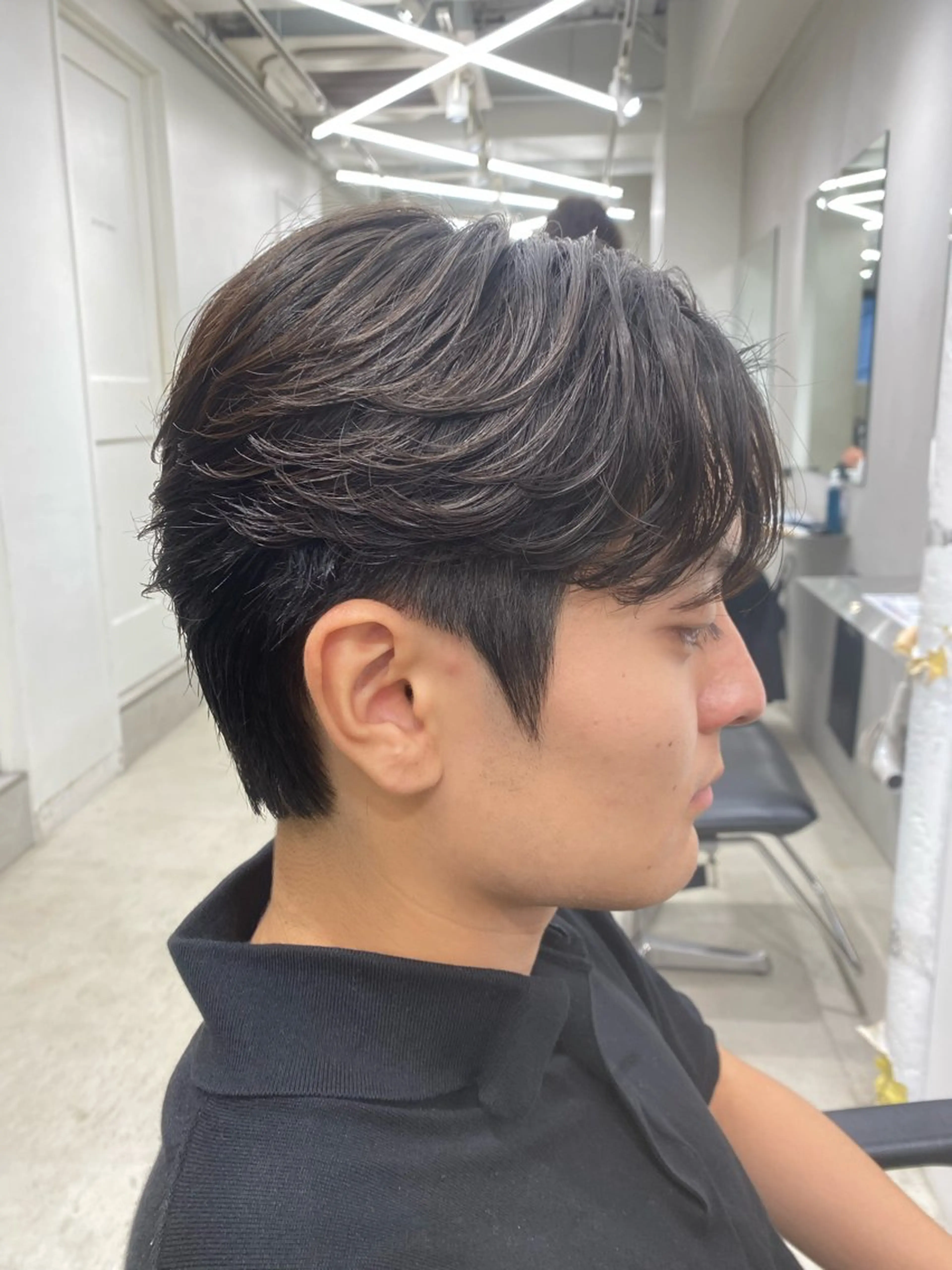 カット＋フェザーパーマの写真