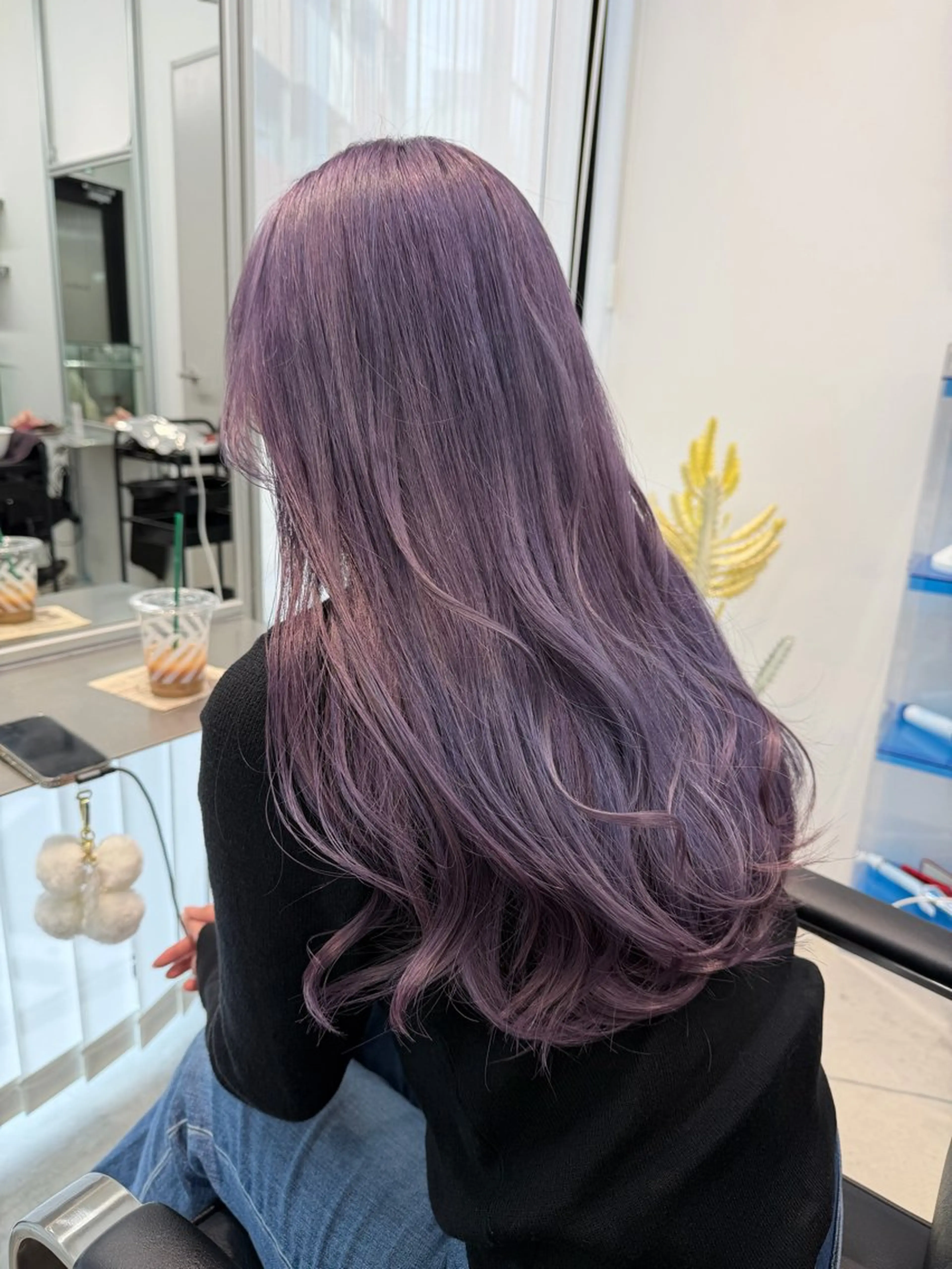 ロング ブリーチ特化🎖️ピ ンクカラー高橋さやかのヘアスタイル