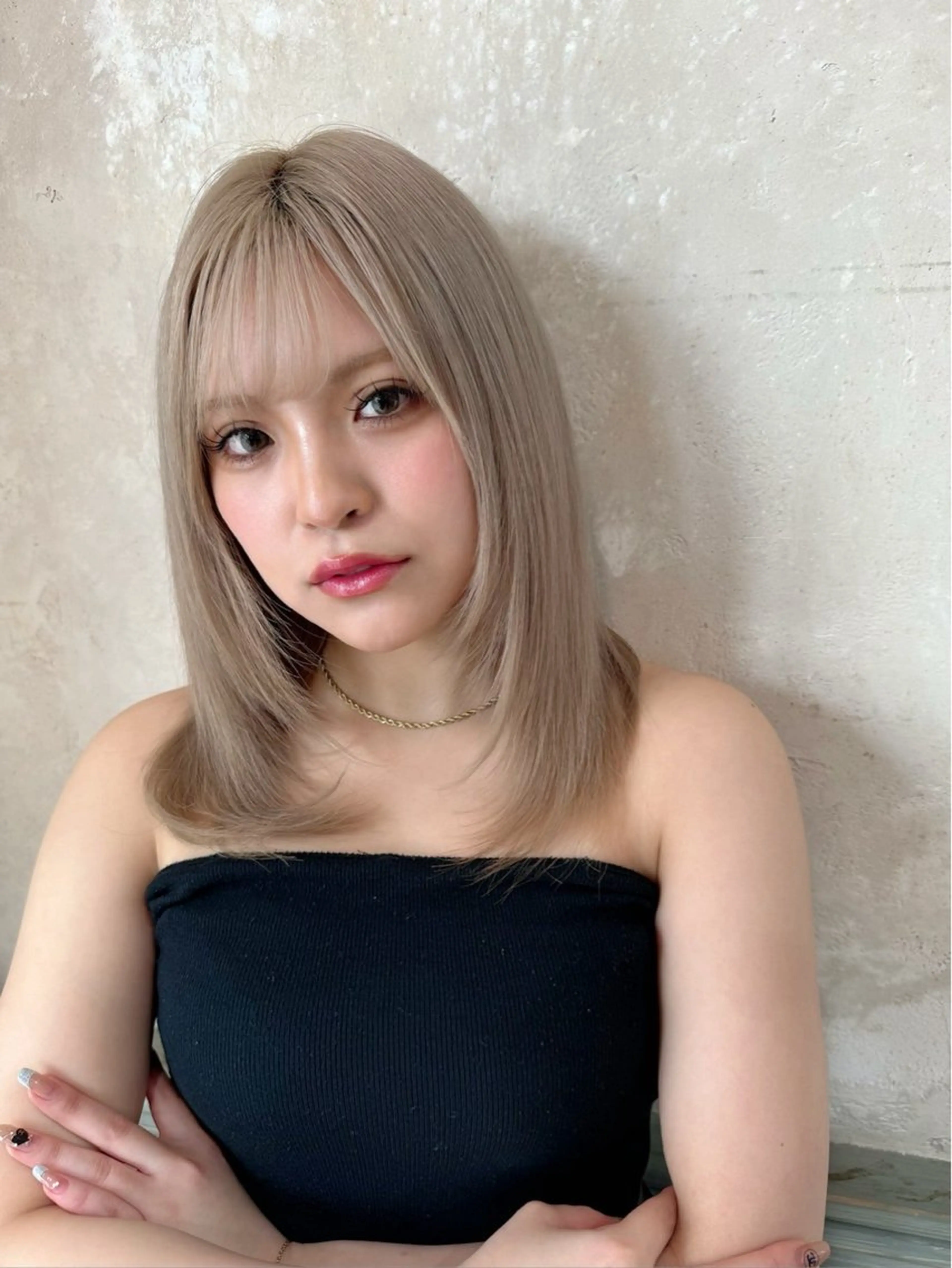 ミディアム ヘアカラー 艶カラー🌟 kanonのヘアスタイル