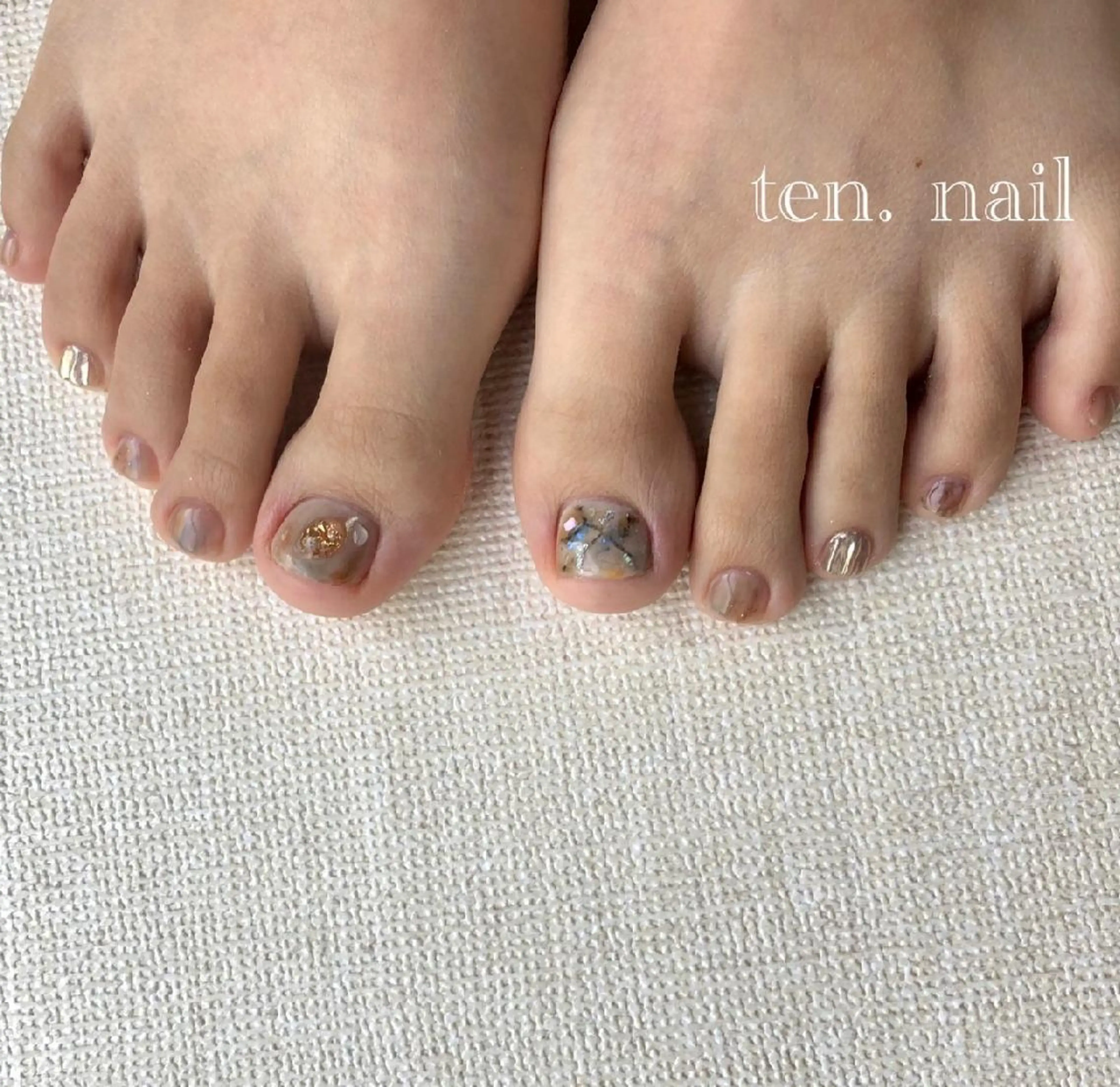 ネイル アートネイル カジュアル ニュアンスネイル ten.nail所属・ten. nailのネイルデザイン