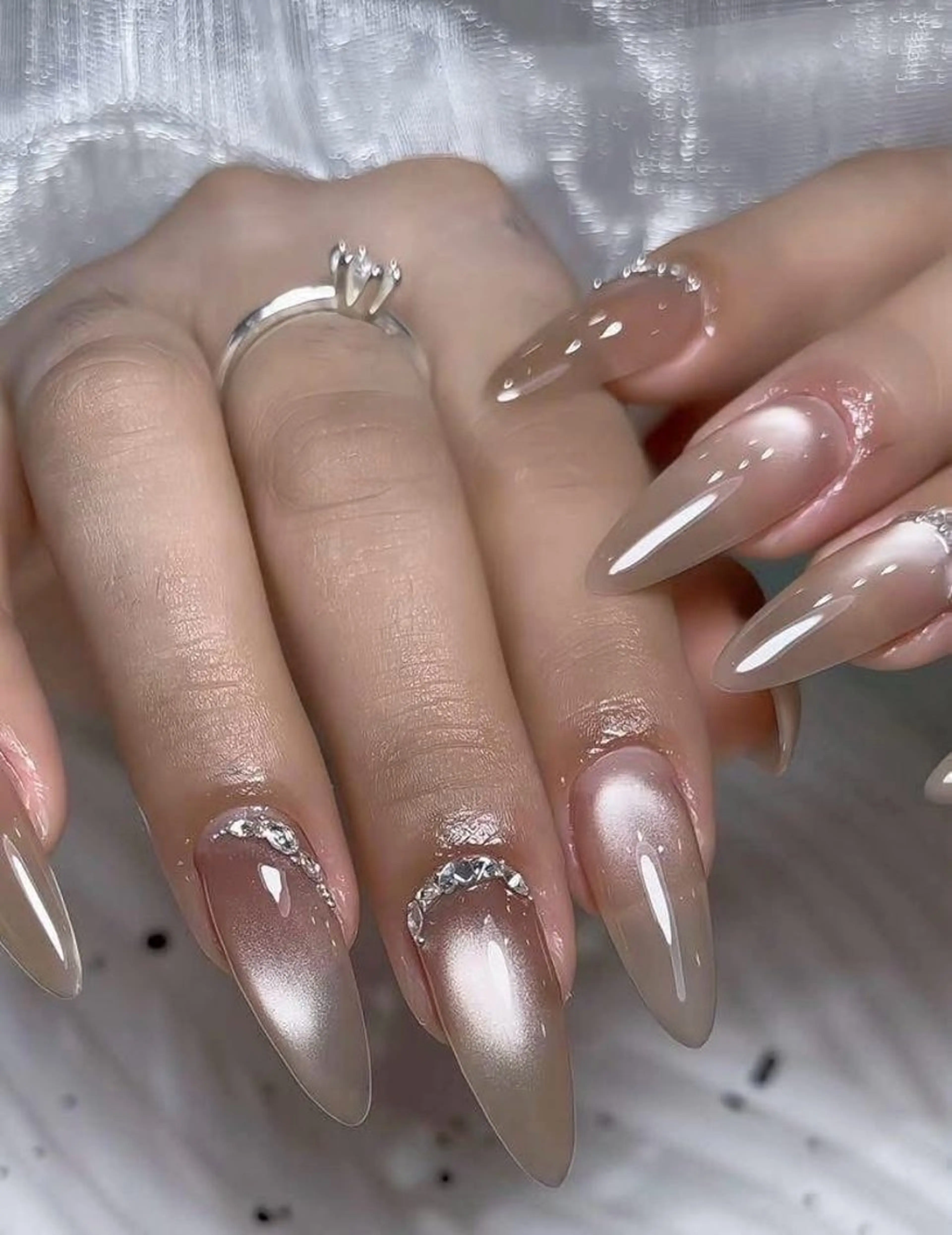 ネイル 長さ出し フットネイル ジェルネイル 韓国ネイル マグネットネイル ハンドネイル YMT NailStudio所属・YMT NailStudioのネイルデザイン
