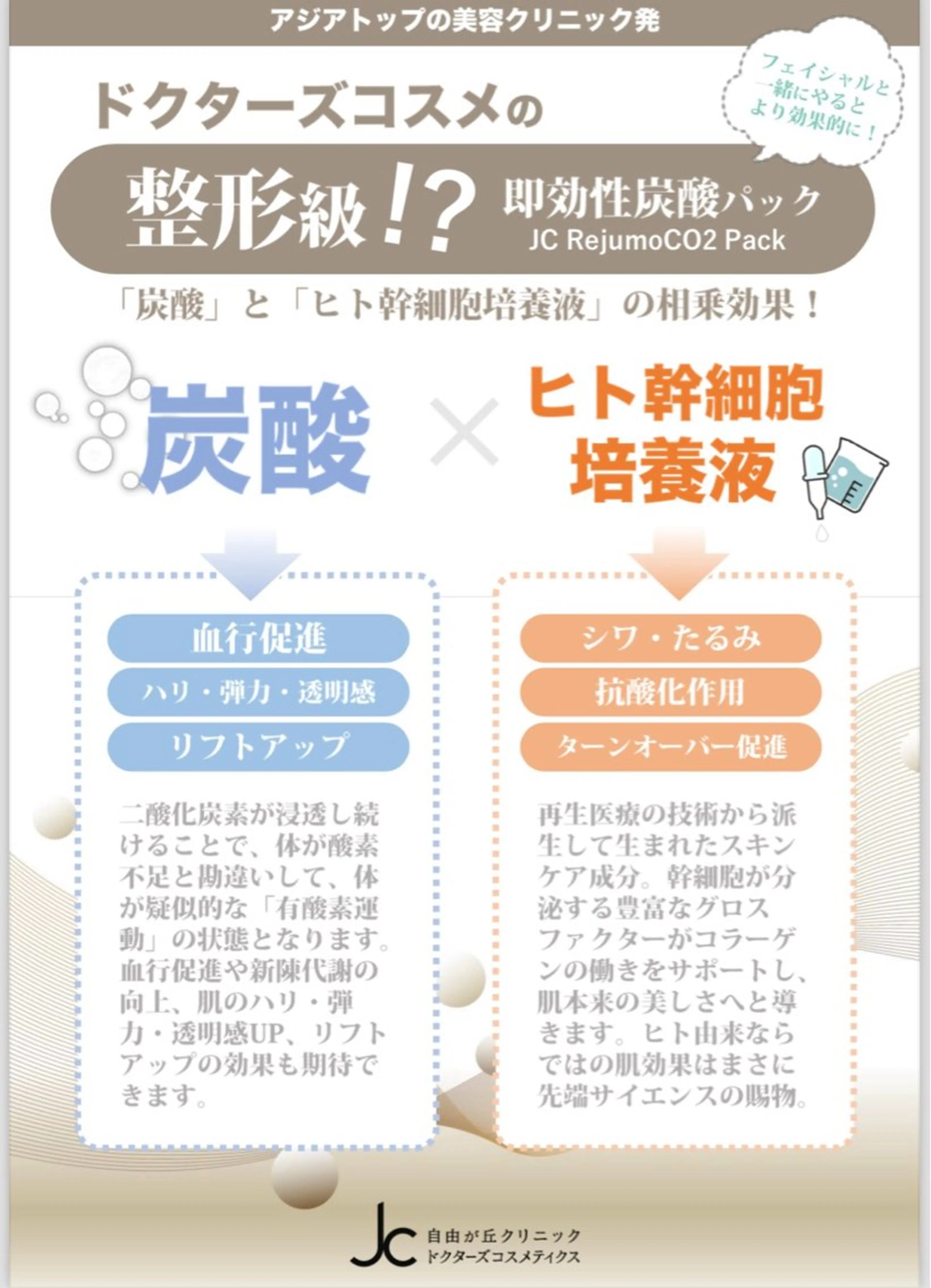 まさに整形級✨ヒト幹細胞培養液配合🫧炭酸パック🫧シミにも効果的🎯一回でワントーン明るい美肌に‼️の写真