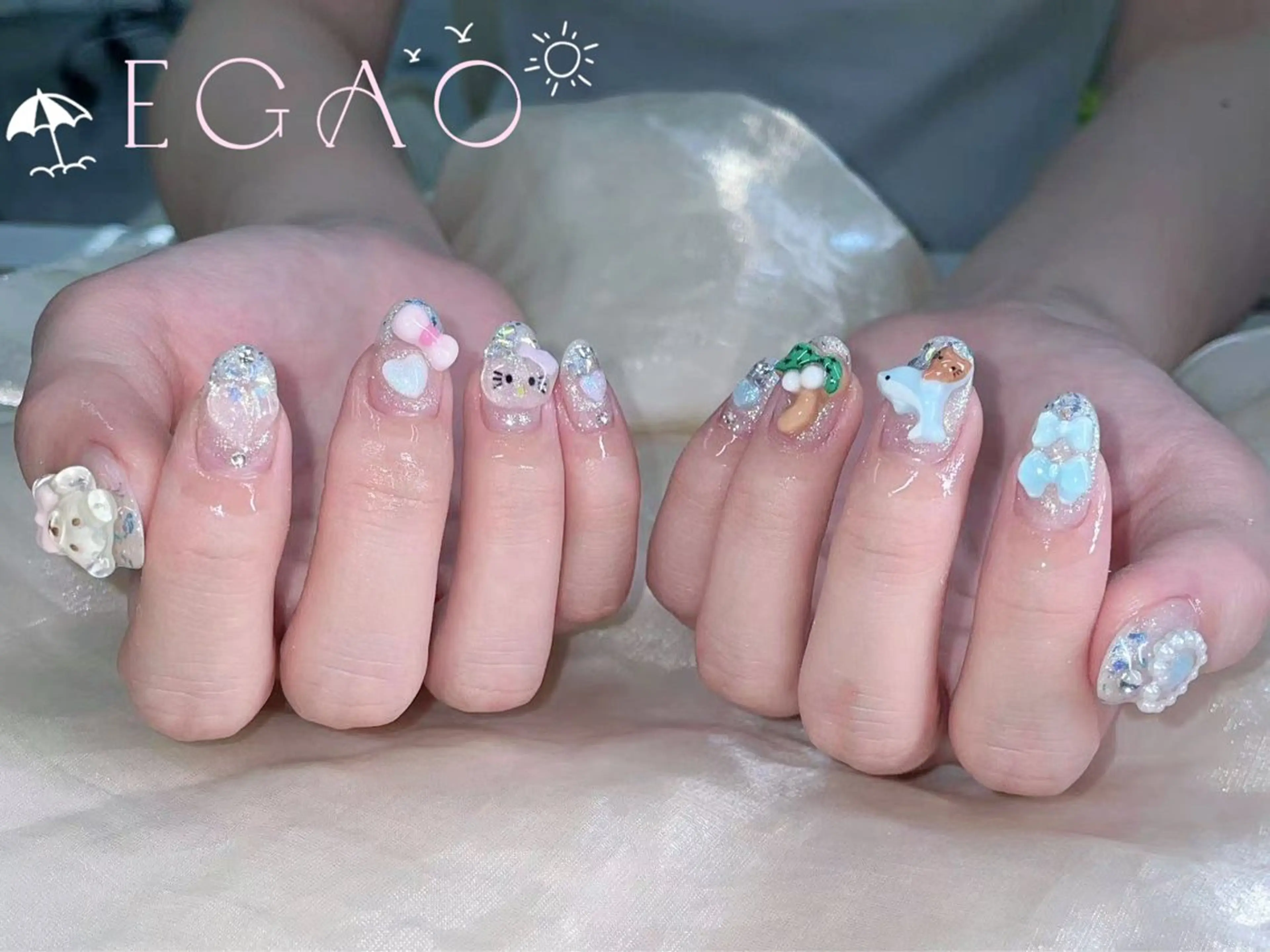 ネイル アートネイル フットネイル フレンチネイル ジェルネイル グラデーション ハンドネイル Egao Nail Salonのネイルデザイン