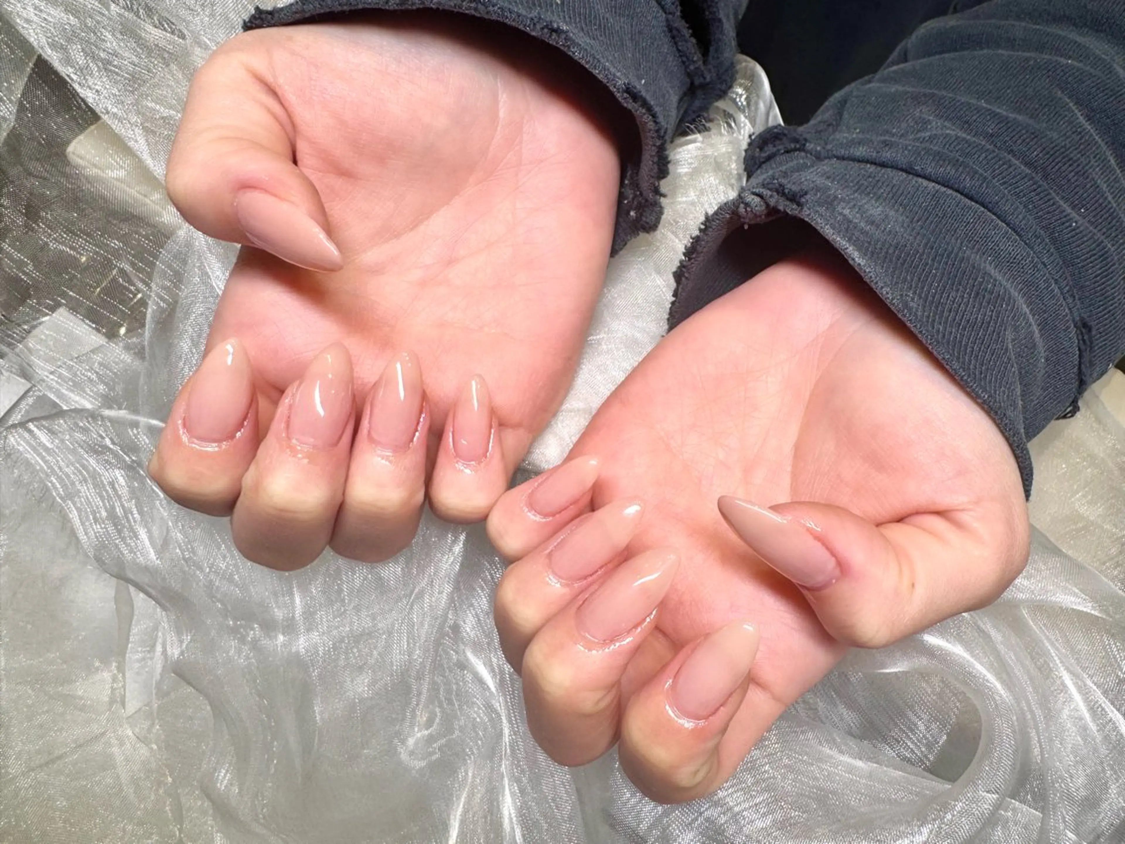 ネイル ワンカラーネイル ハンドネイル kina Ｗ🦭のネイルデザイン