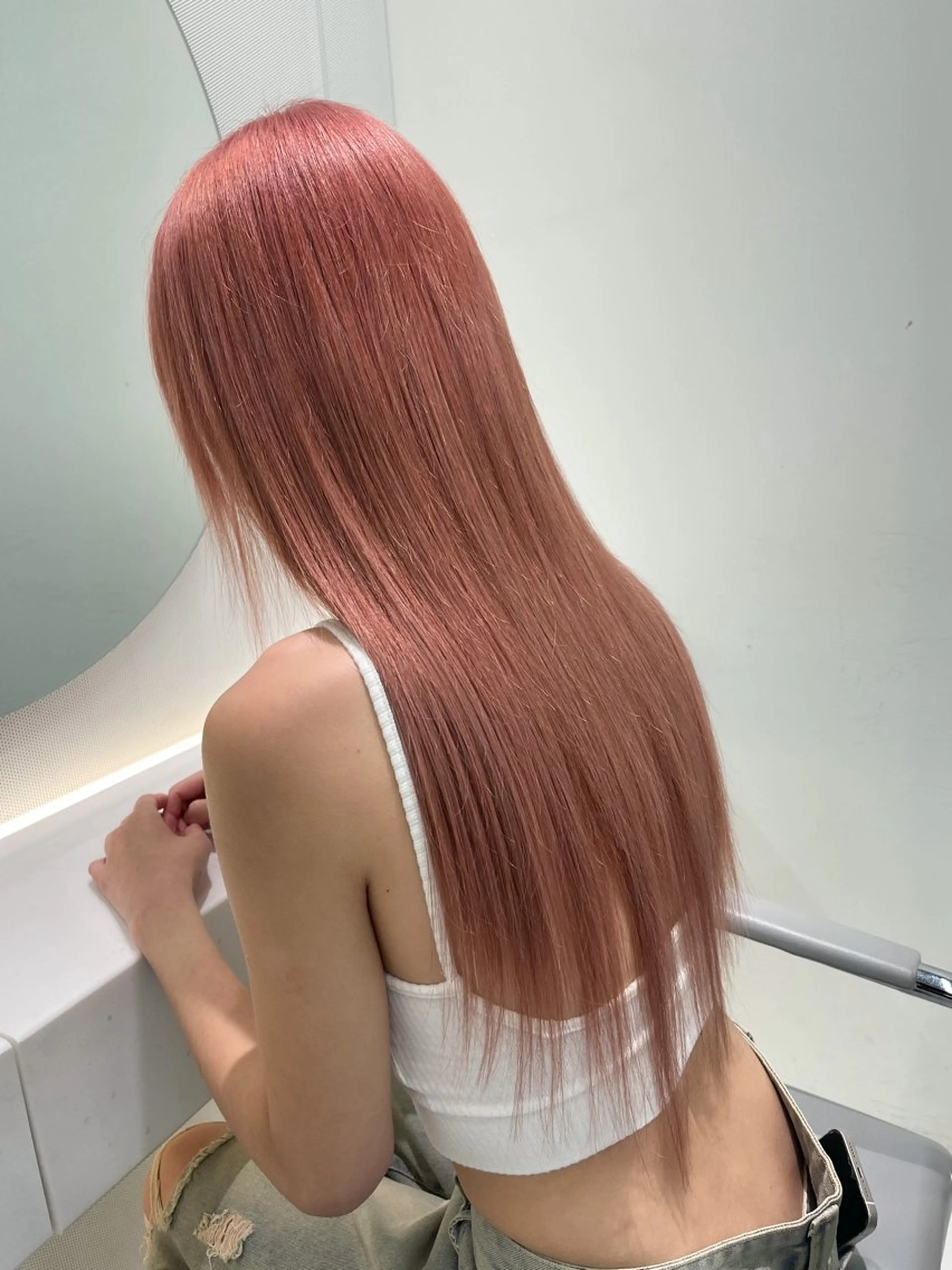 ロング カラー ピンクカラー トリートメント /カラー/NAOKIのヘアスタイル