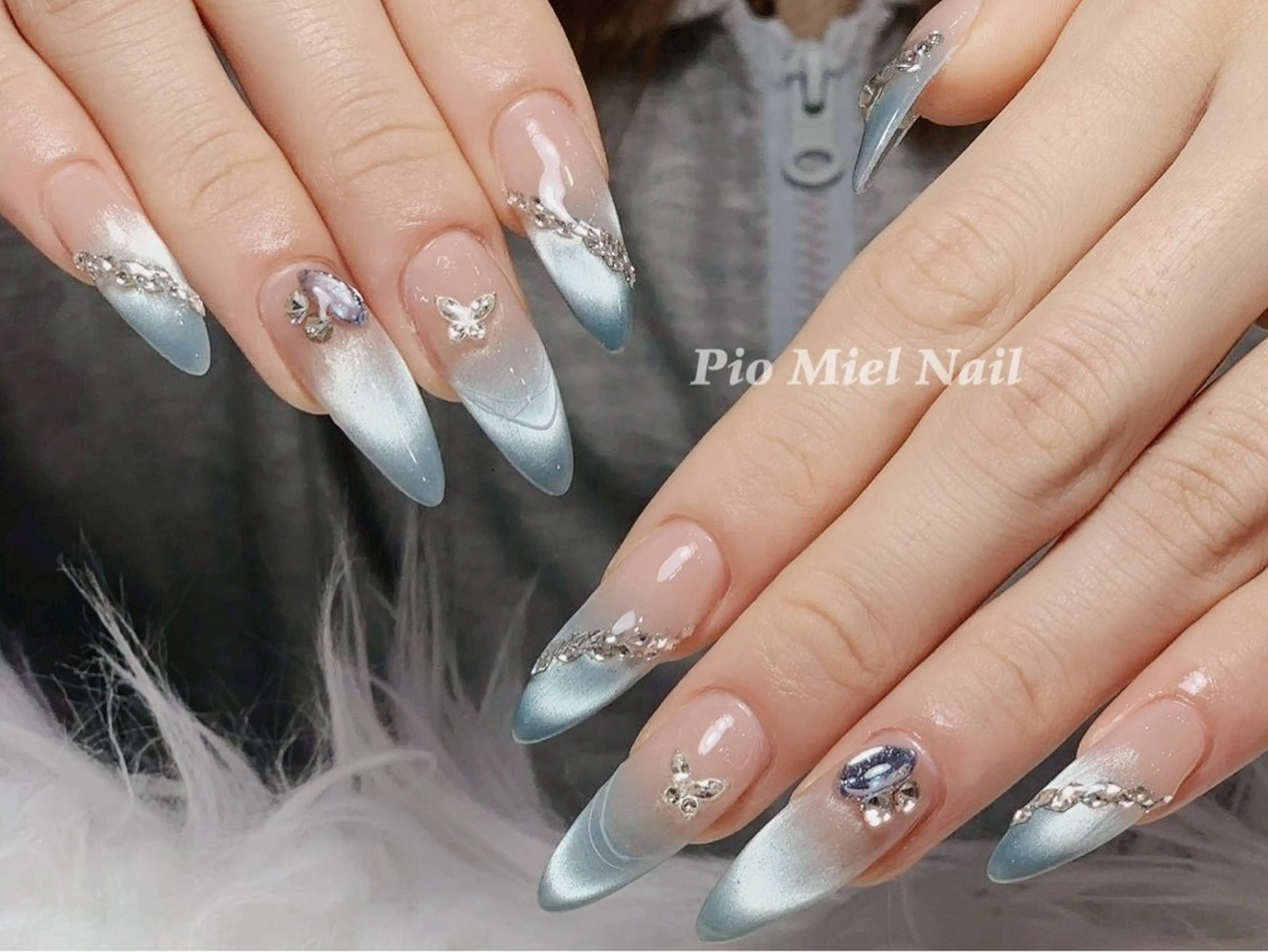 ネイル ハンドネイル HANA 長さだしのネイルデザイン