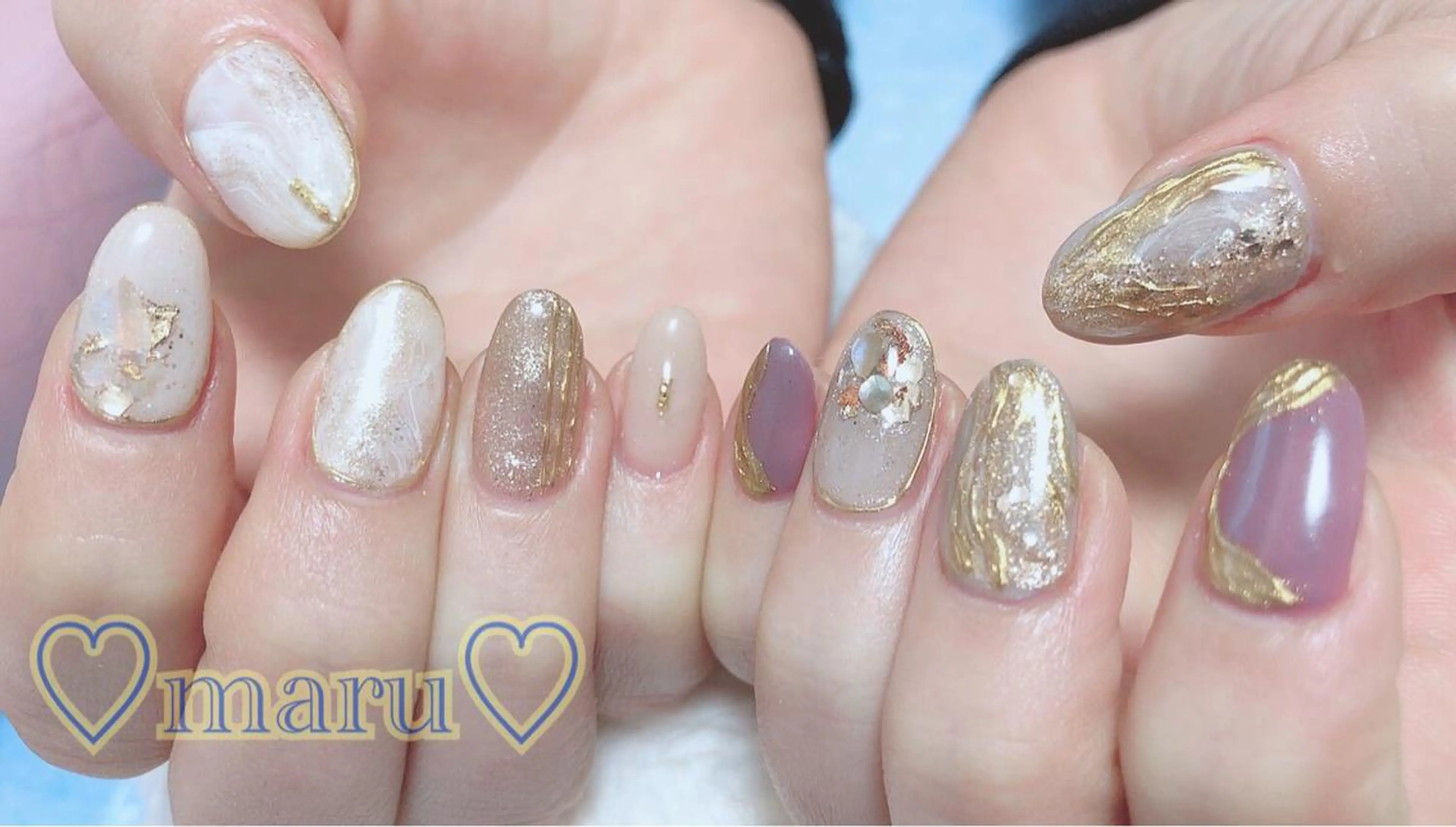 ネイル ハンドネイル フットネイル まるみ ♡のネイルデザイン