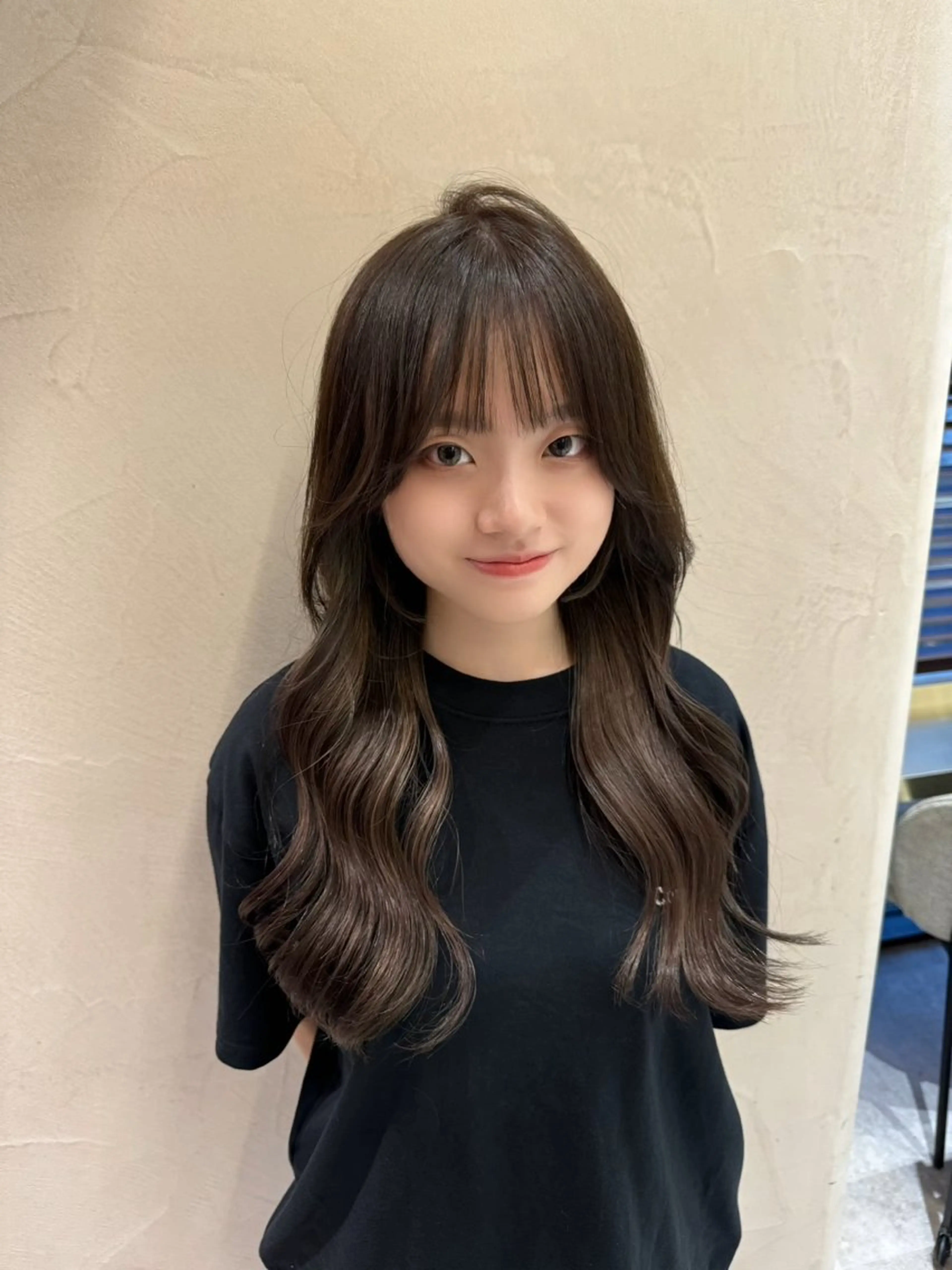 セミロング カット ヘアカラー トリートメント 韓国ヘア/ベージュ カラー/髪質改善/涼のヘアスタイル