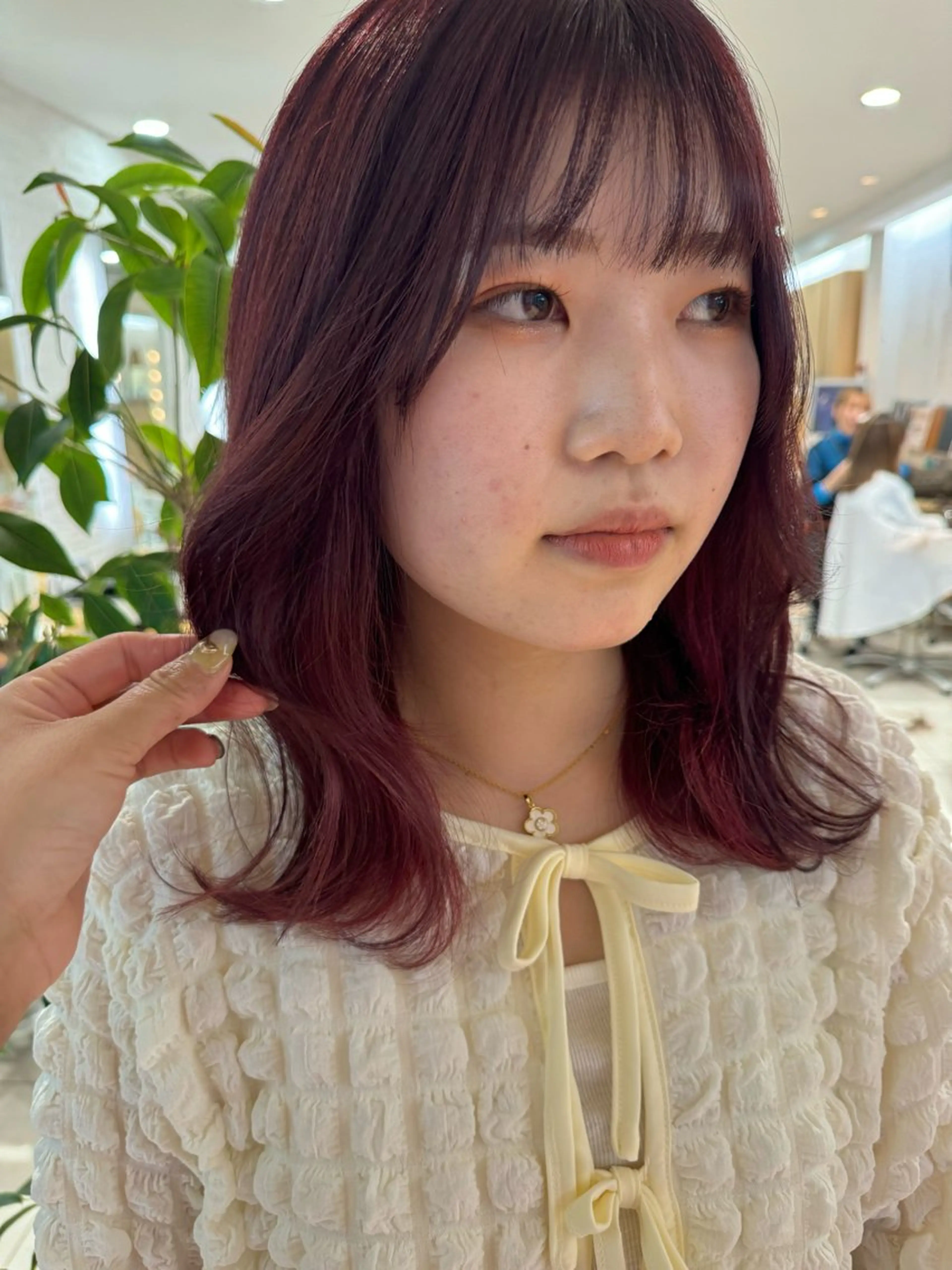 ミディアム ヘアカラー トリートメント 米津 優花のヘアスタイル