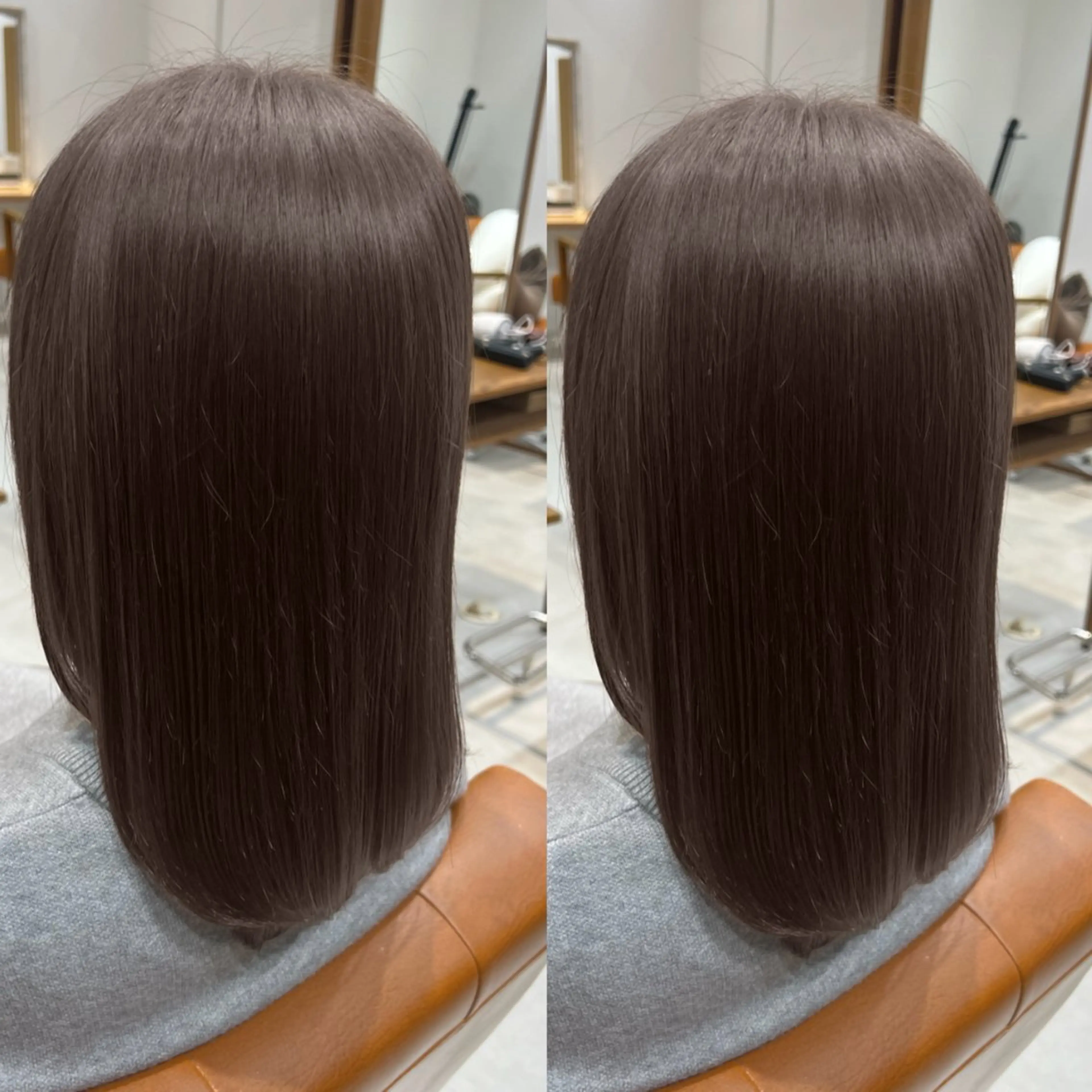 セミロング カラー ヘアカラー 🫧艶髪カラー🫧 伊原修子のヘアスタイル