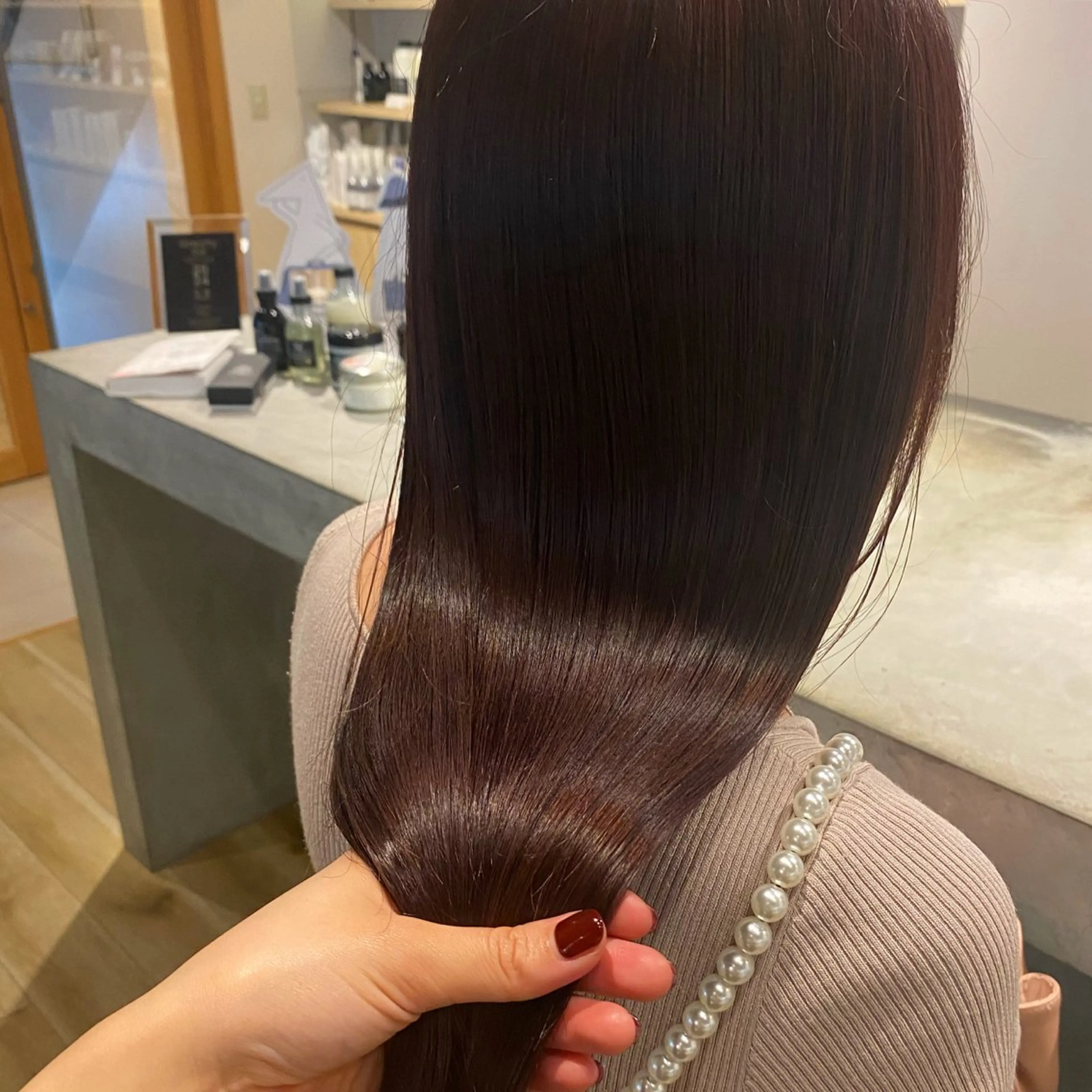 ロング カラー レッドカラー ヘアカラー ai ㅤのヘアスタイル