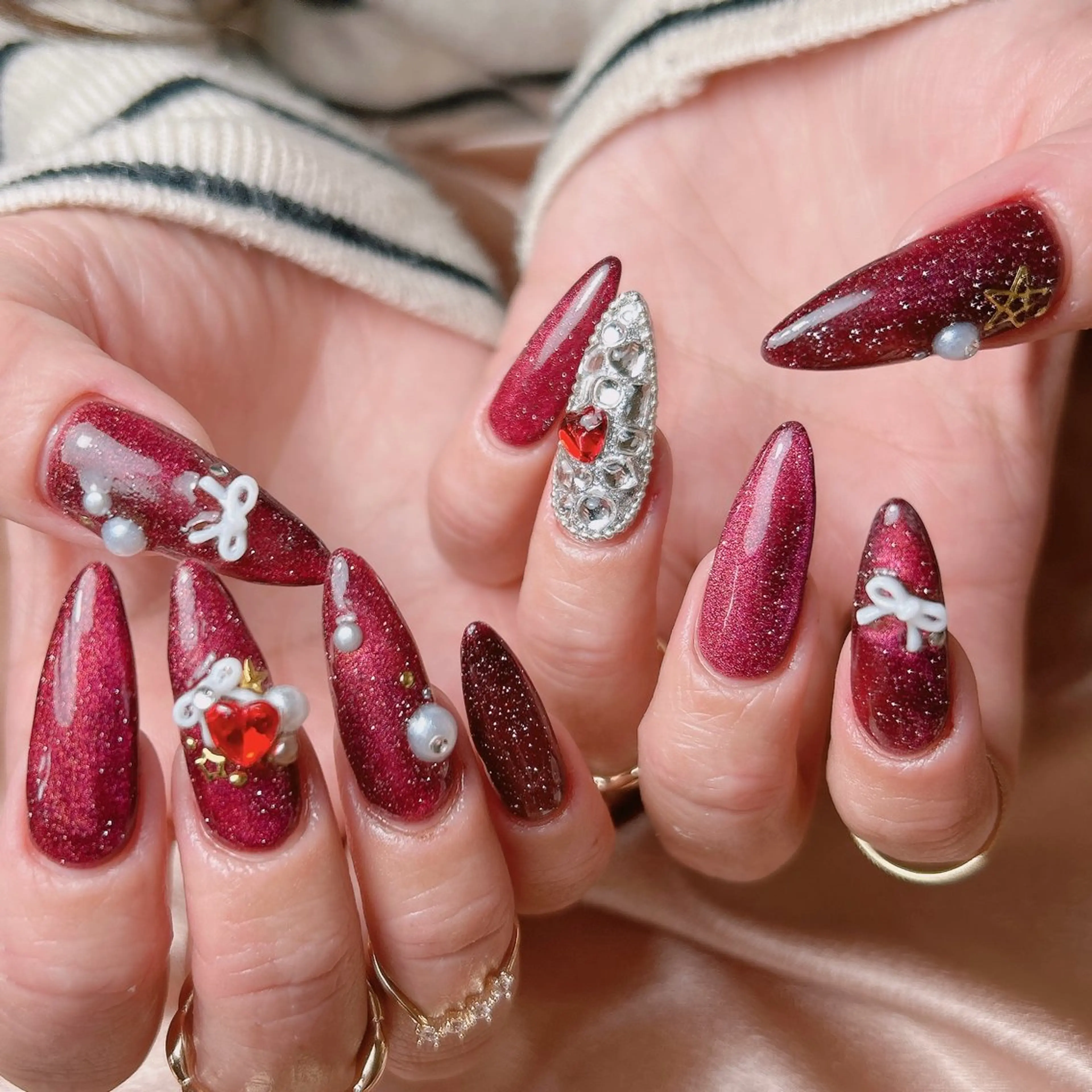 ネイル フラッシュネイル フラッシュマグ マグネットネイル ハンドネイル junna 金山.東別院.上前津のネイルデザイン