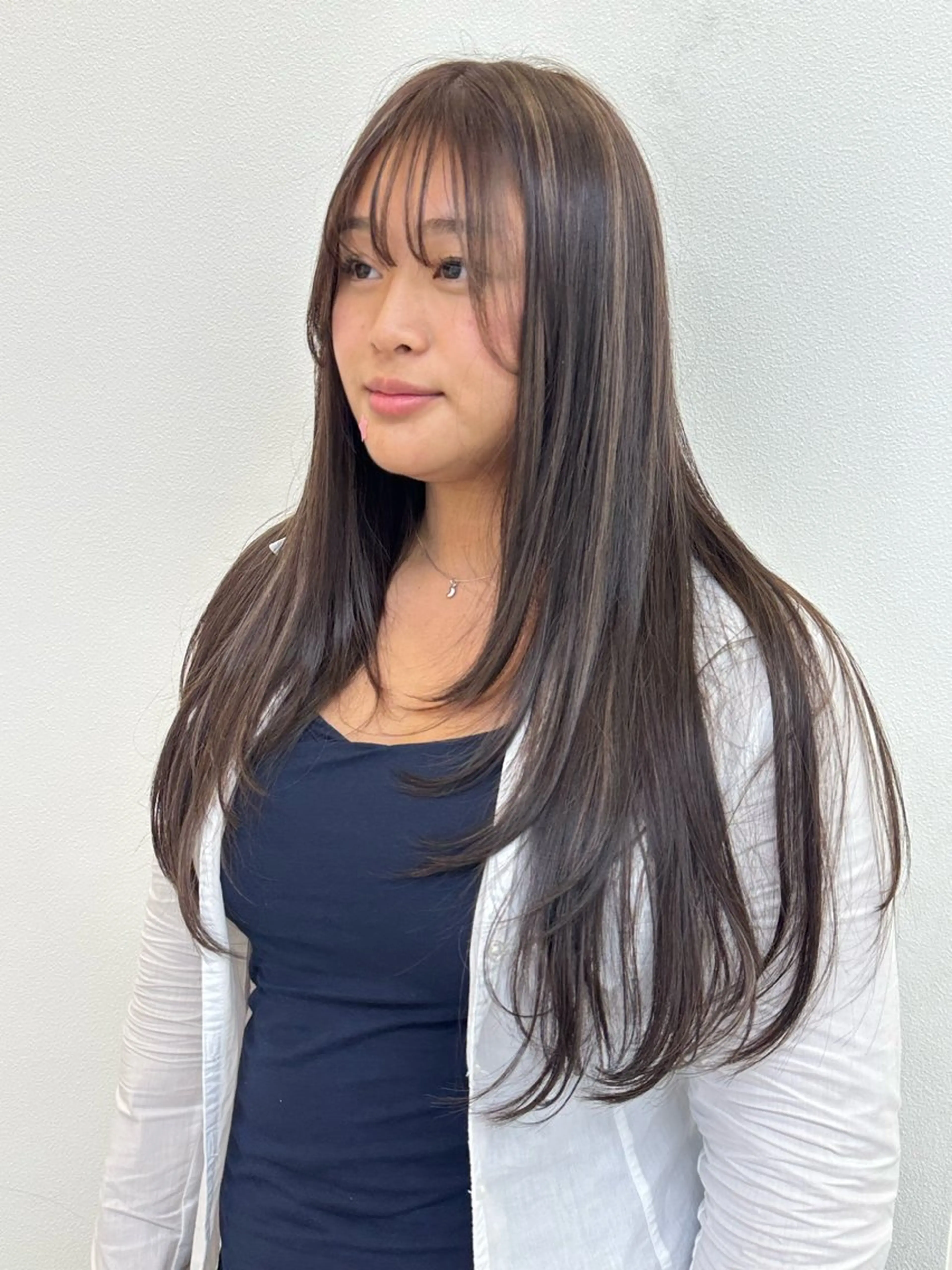 ロング カラー パーマ ヘアカラー トリートメント 久米 治仁のヘアスタイル