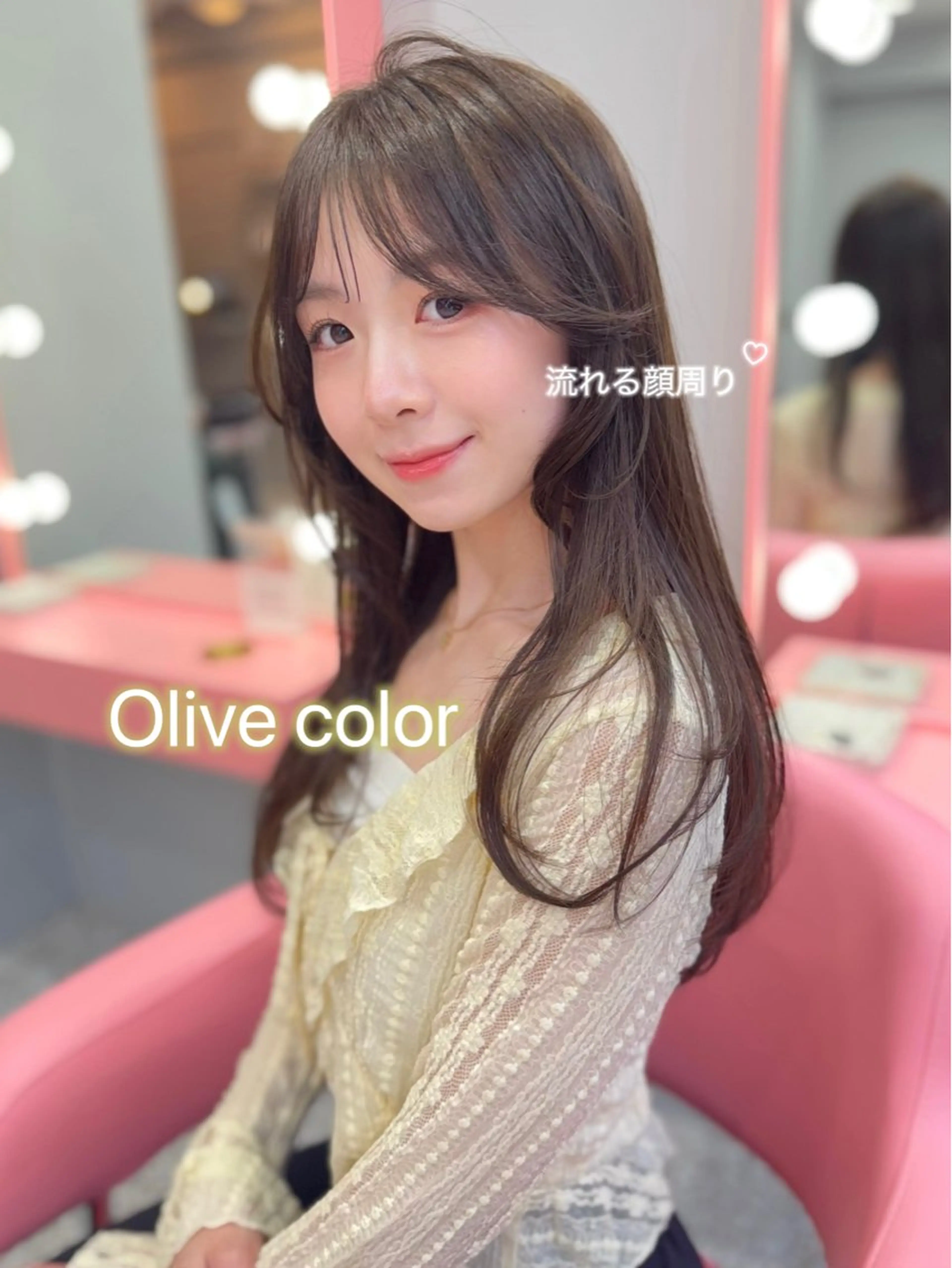 ロング VOTAN shibuya所属・REINA𓍯/ 透明感カラー/顔周りのヘアスタイル