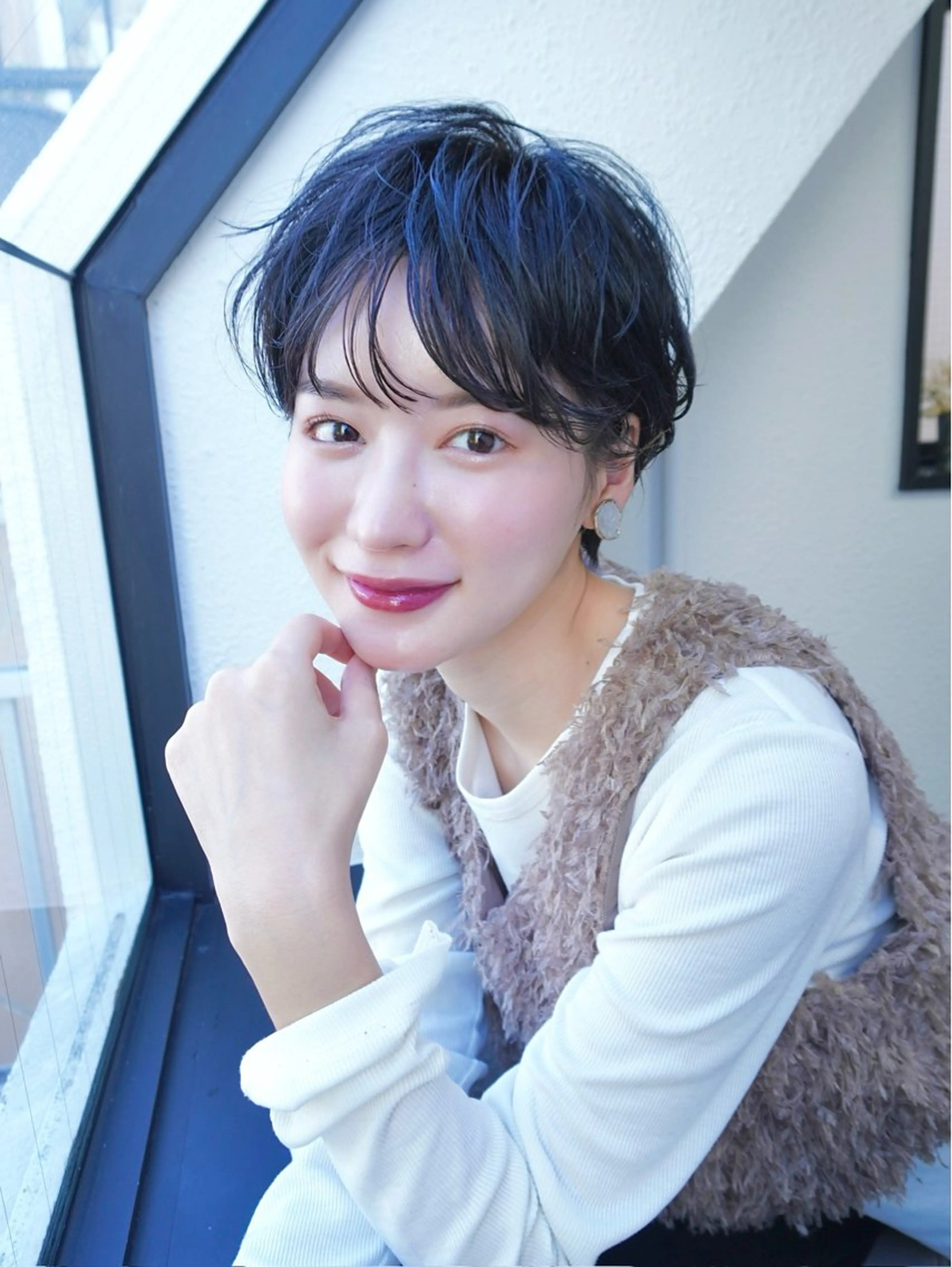 ショート うる艶カラー× ハイトーン/miuのヘアスタイル