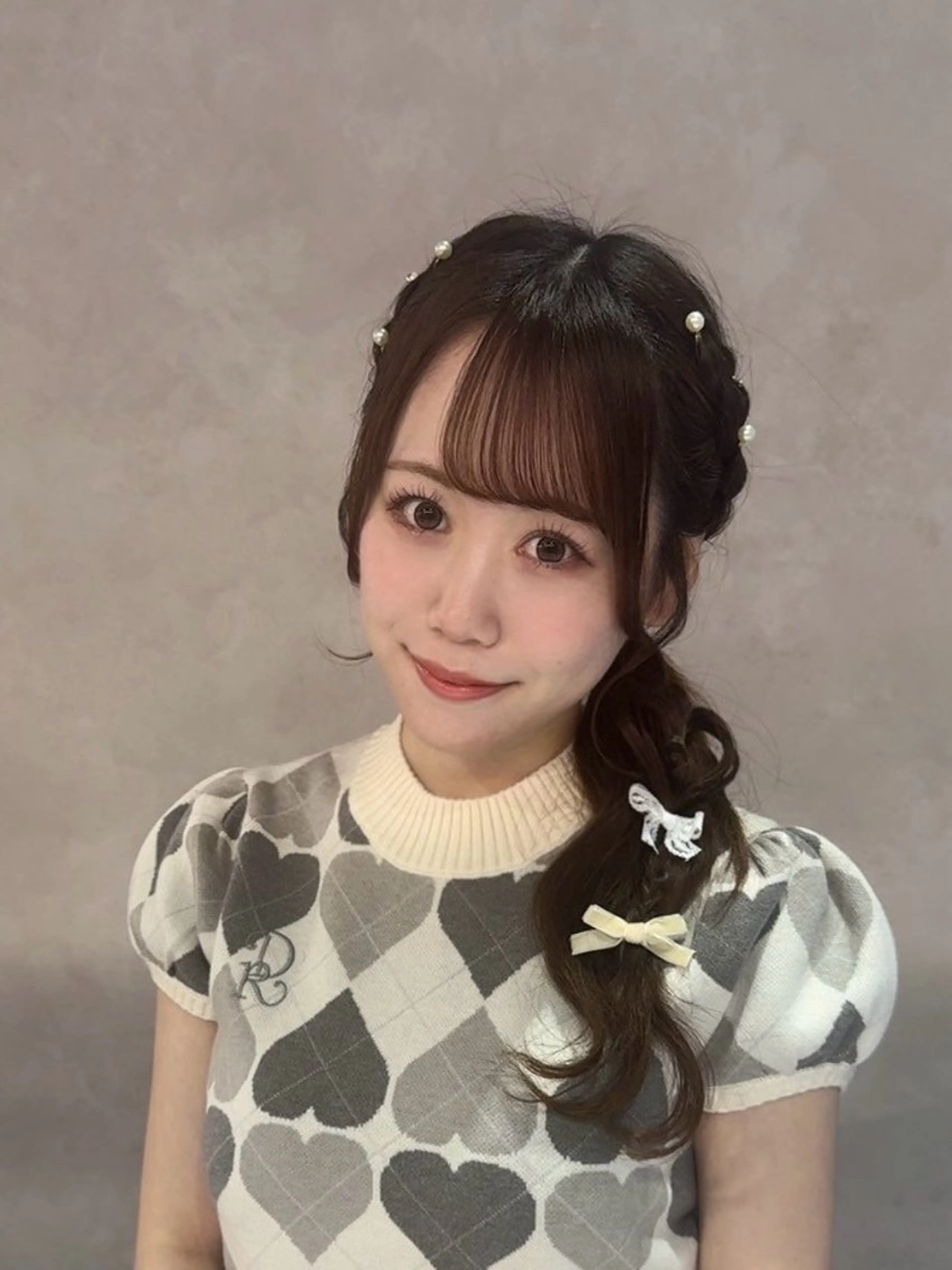 セミロング ヘアアレンジ ヘアセット 🌷HARU 暖色/ヘアセット🫧のヘアスタイル