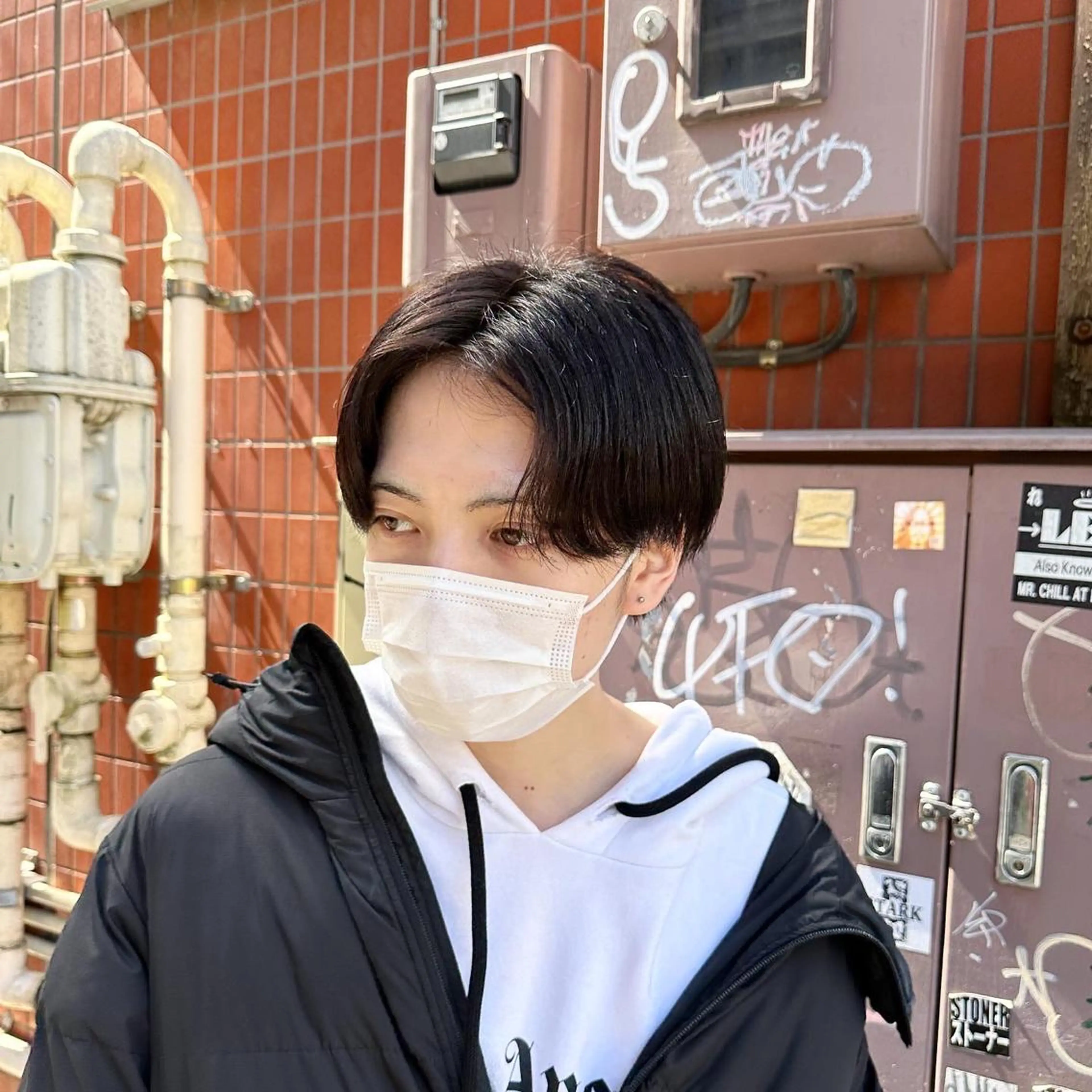 ショート メンズ 🎖️似合わせメンズ パーマ🎖️カネキのヘアスタイル