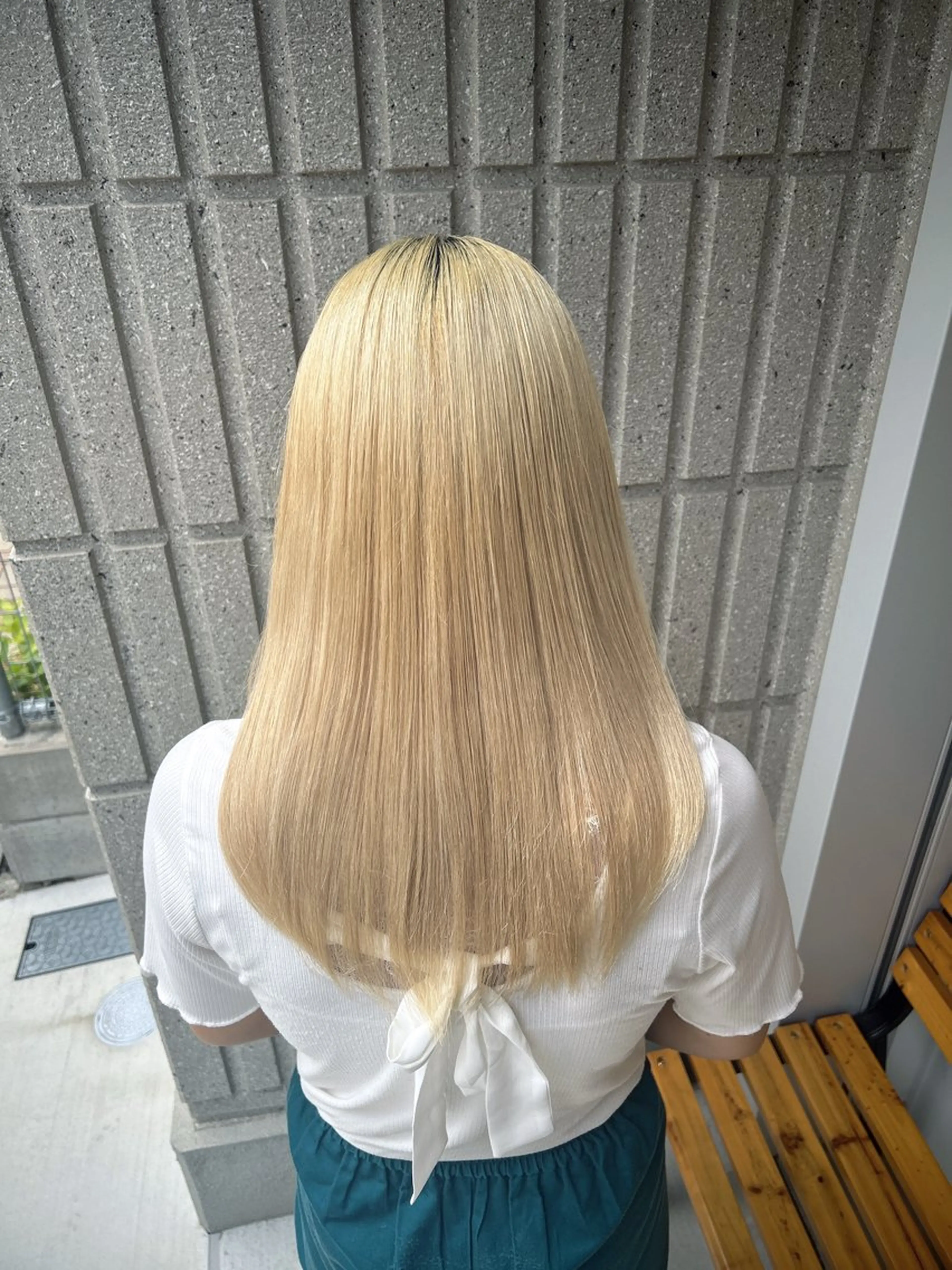 セミロング ヘアカラー agu hair fonte   大泉学園所属・園田 彩音のヘアスタイル
