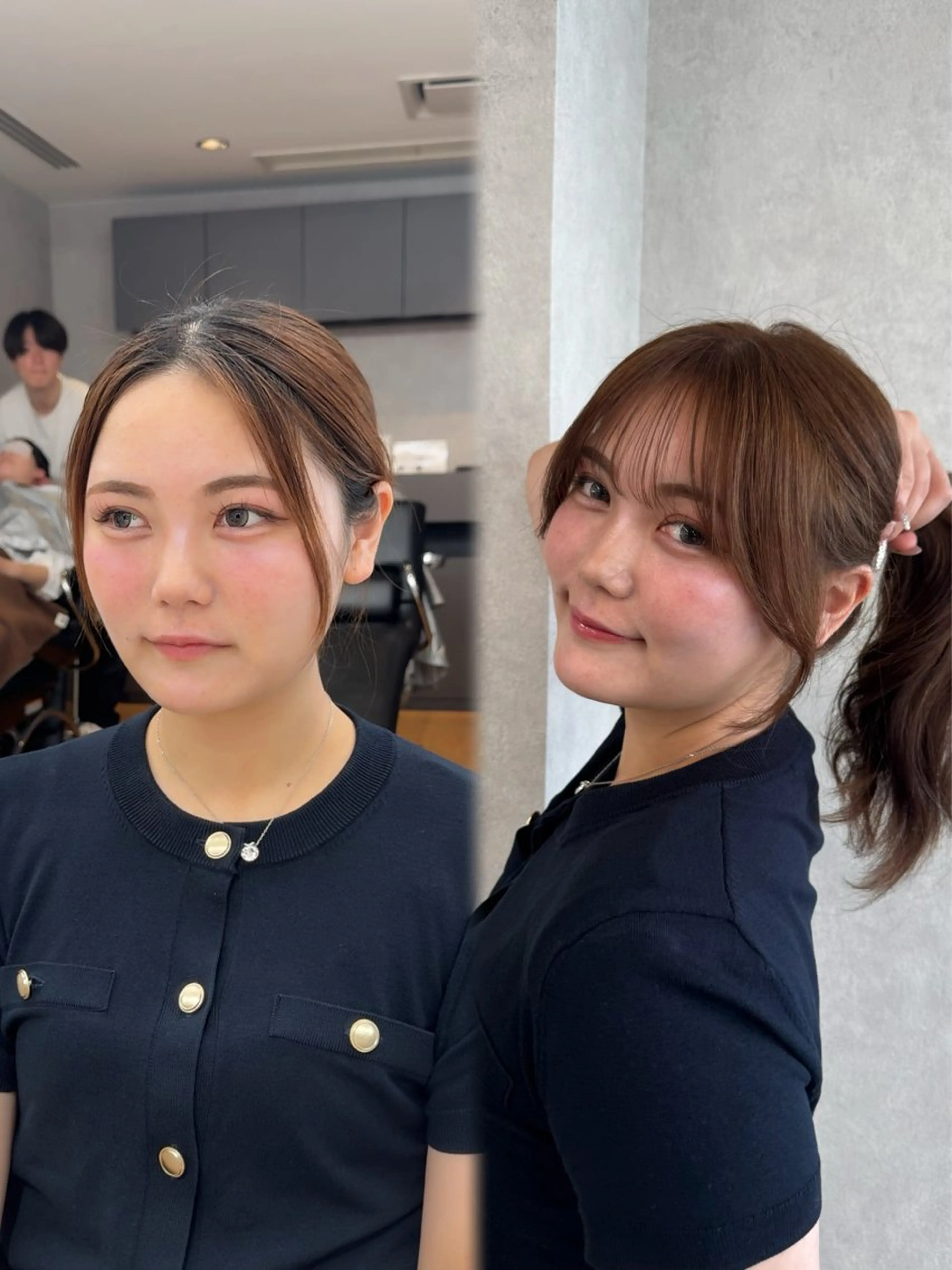 セミロング 髪質改善 韓国風ヘア 似合わせカット カット ヘアカラー 銀座/前髪顔まわり/ 透明感カラー/danのヘアスタイル