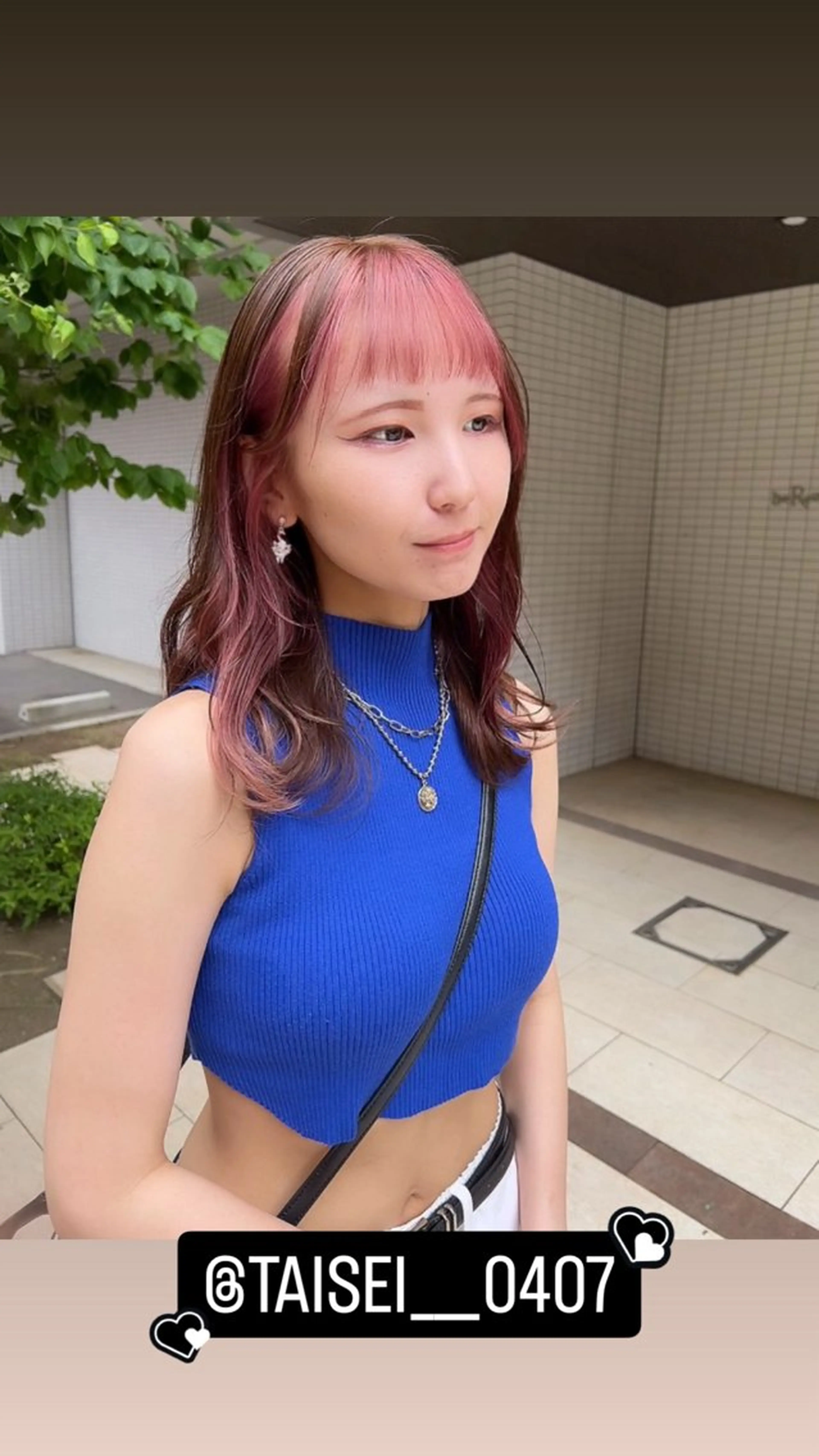 ミディアム カラー ミストバング  フェイスフレーミング ピンクカラー 💎透明感カラー特化 💎TAISEIのヘアスタイル