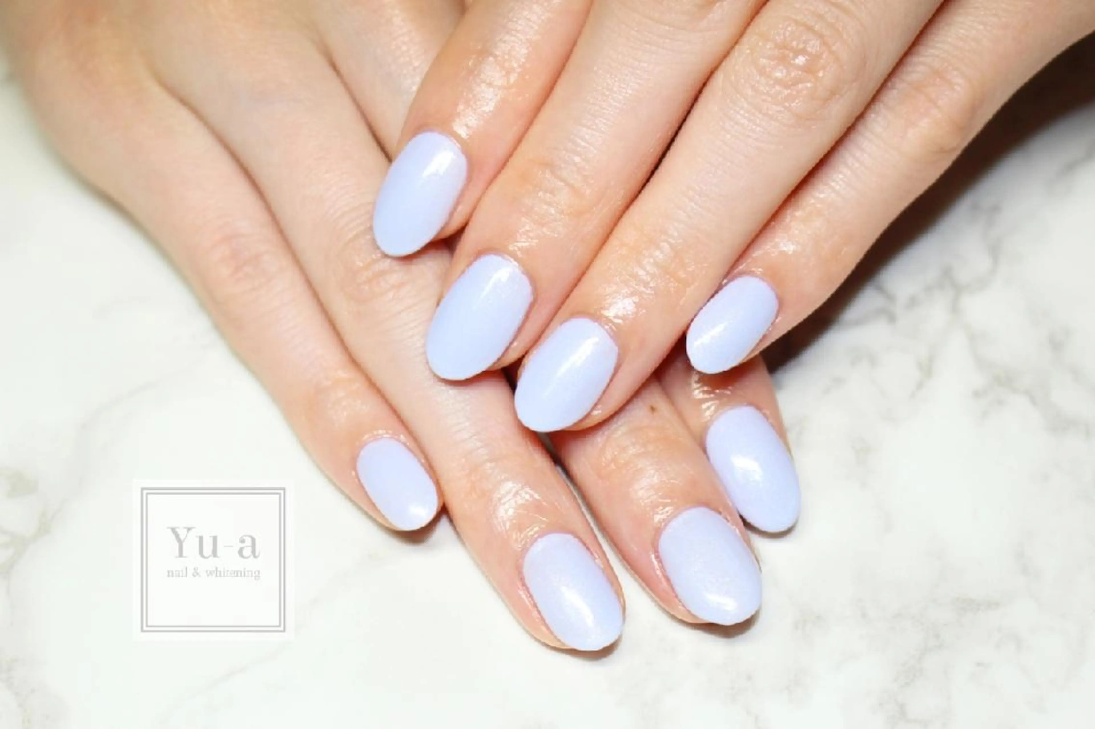 ネイル ワンカラーネイル ホワイト 冬ネイル ハンドネイル yu-a☆  ネイル ＆ホワイトニングのネイルデザイン