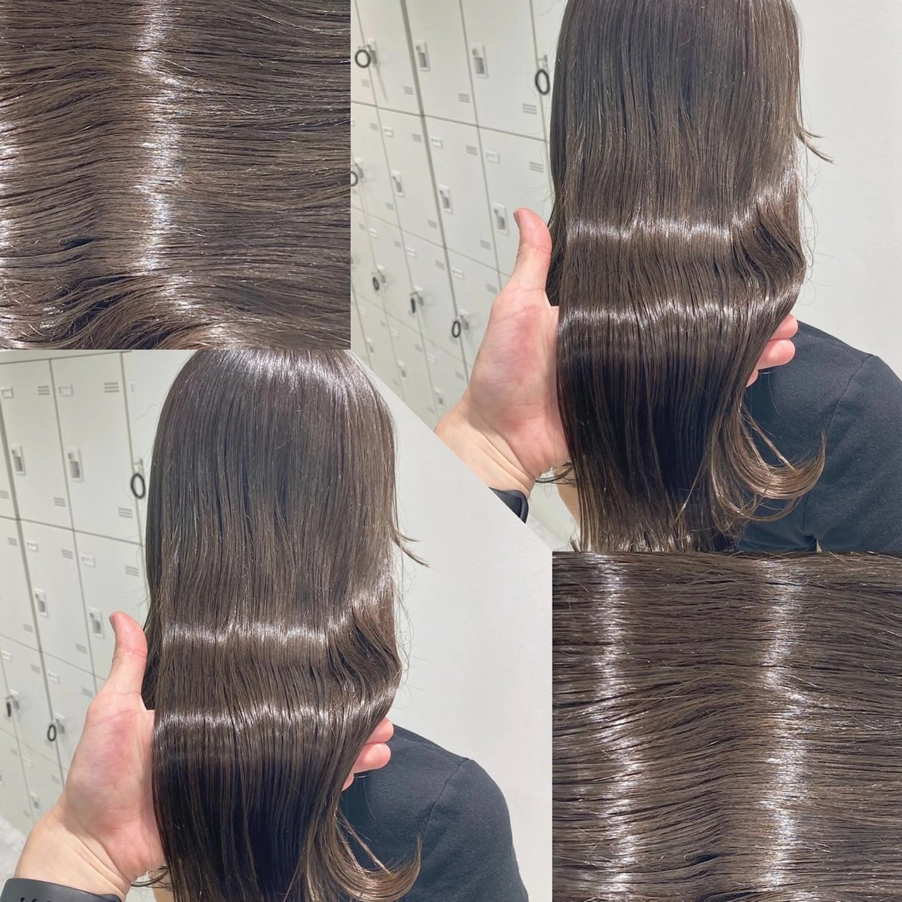 ミディアム カラー カット ヘアカラー トリートメント ヘッドスパ ヘアセット 韓国風ベージュ🤎 赤みなし🌿横浜🤎のヘアスタイル