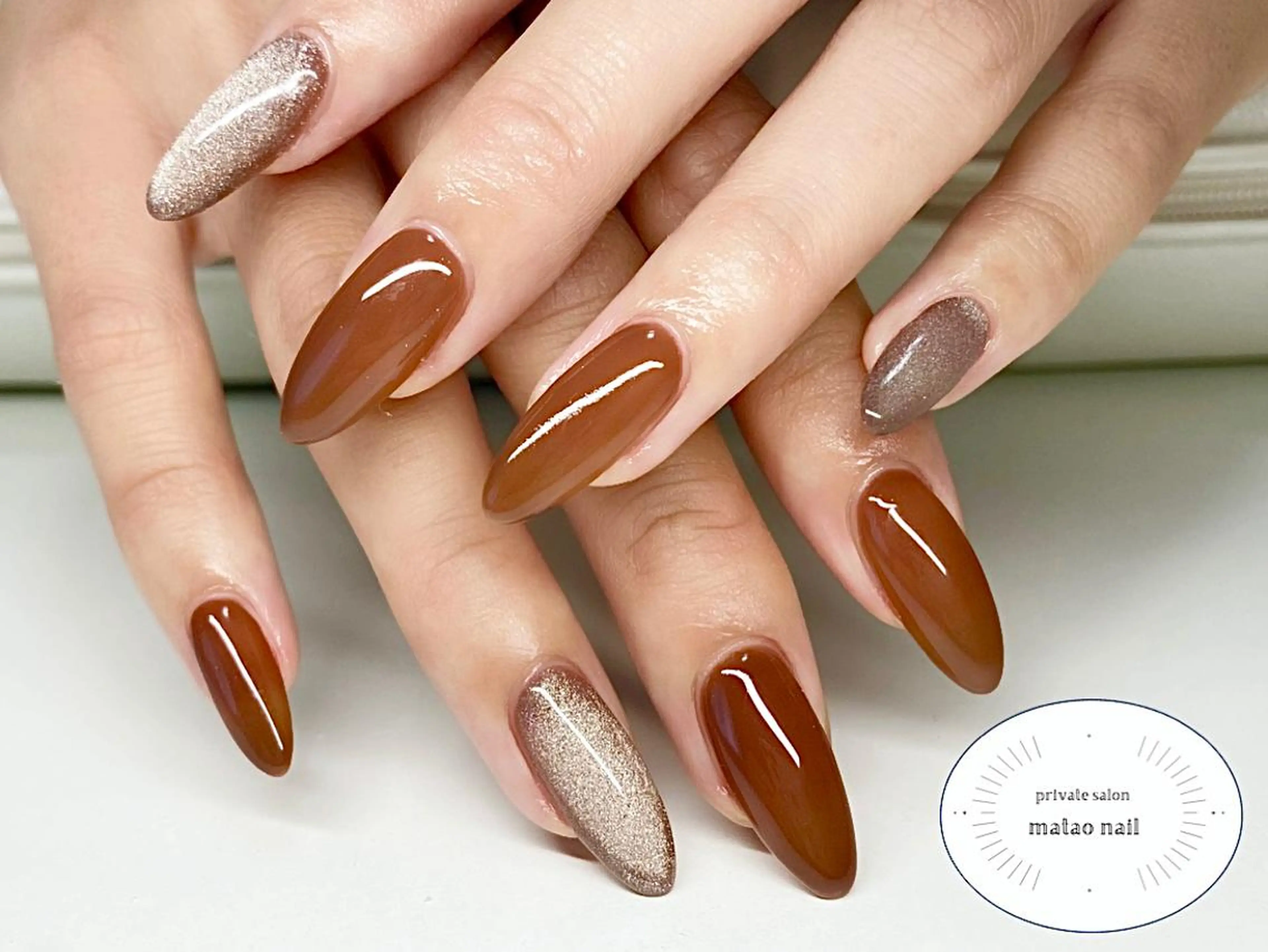 ネイル マグネットネイル ワンカラーネイル ハンドネイル フットネイル matao nailのネイルデザイン