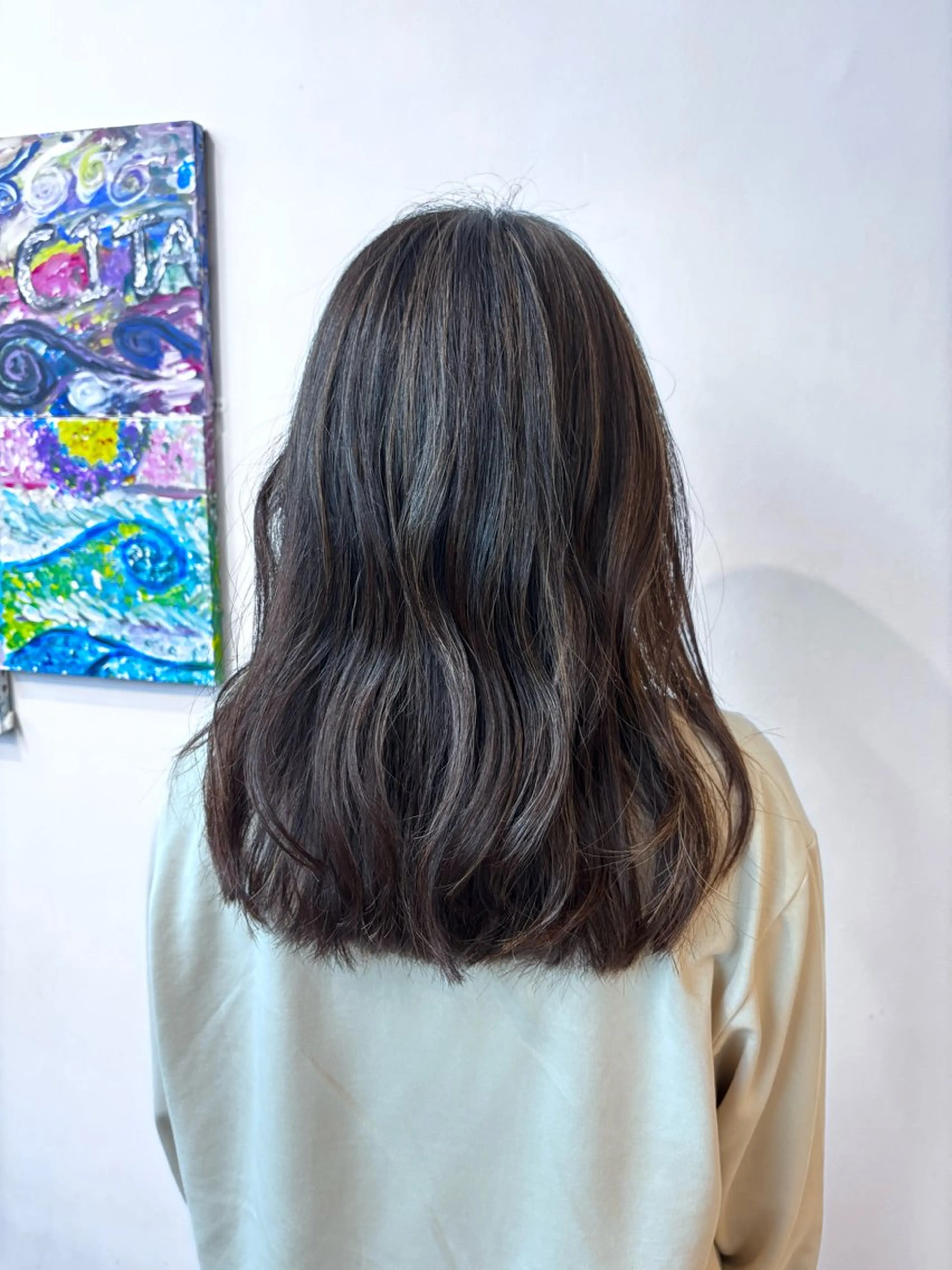 セミロング カット ヘアカラー みぞぐち じゅりのヘアスタイル