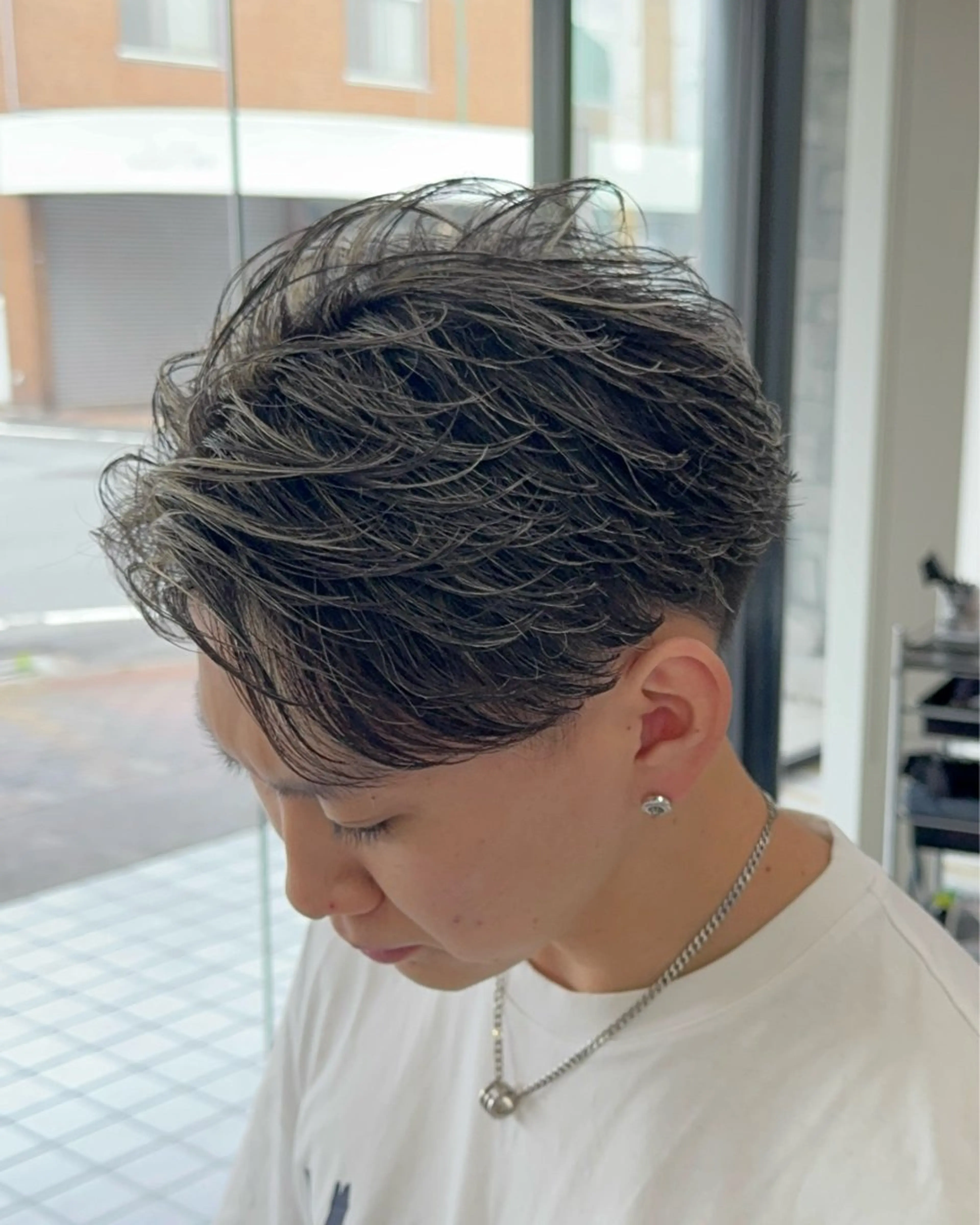 ショート カラー パーマ メンズ メンズメッシュ メッシュ カット ヘアカラー 【メンズ特化】岩瀬 武【メンズパーマ】のヘアスタイル