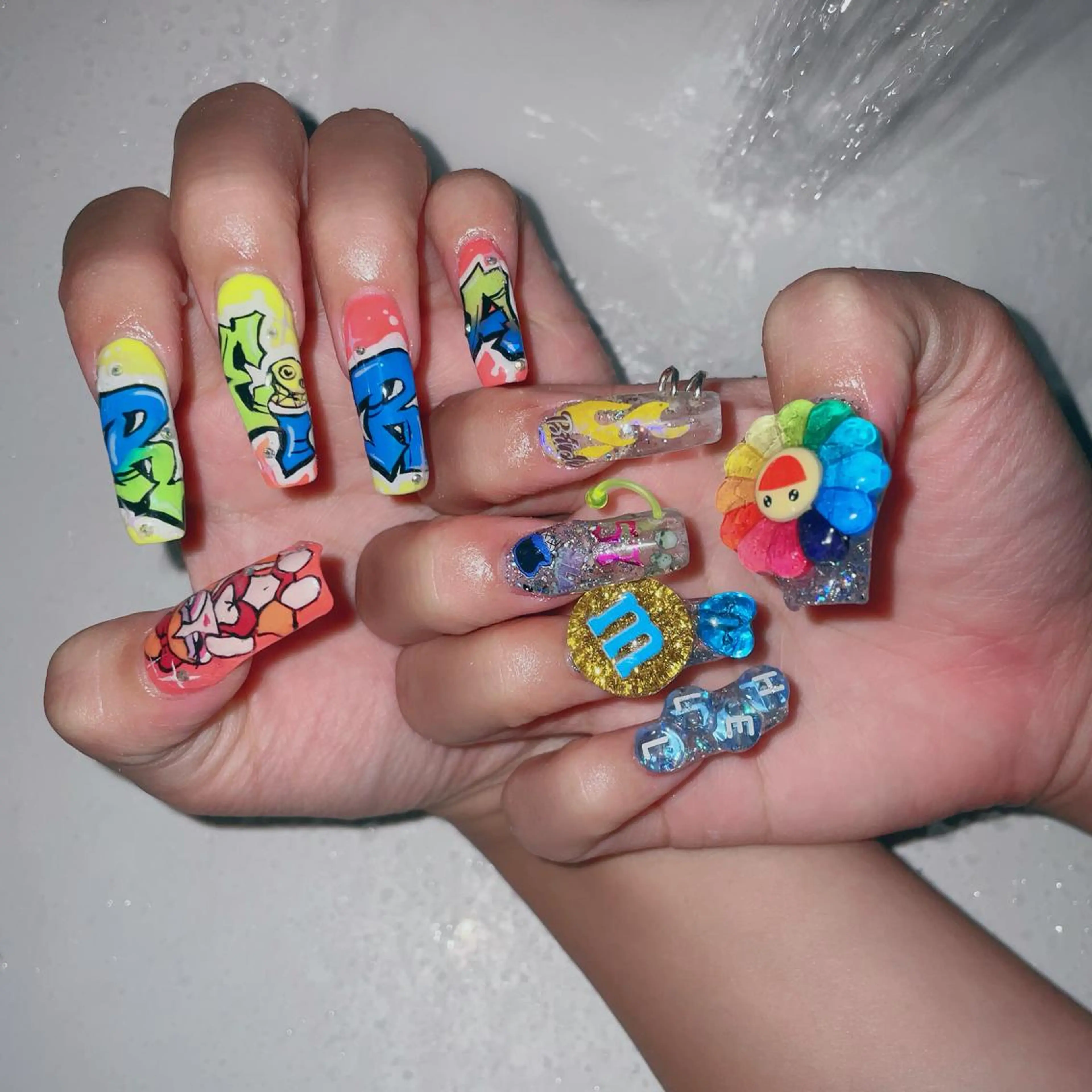 ロング ⛓Miyu ⛓のネイルデザイン