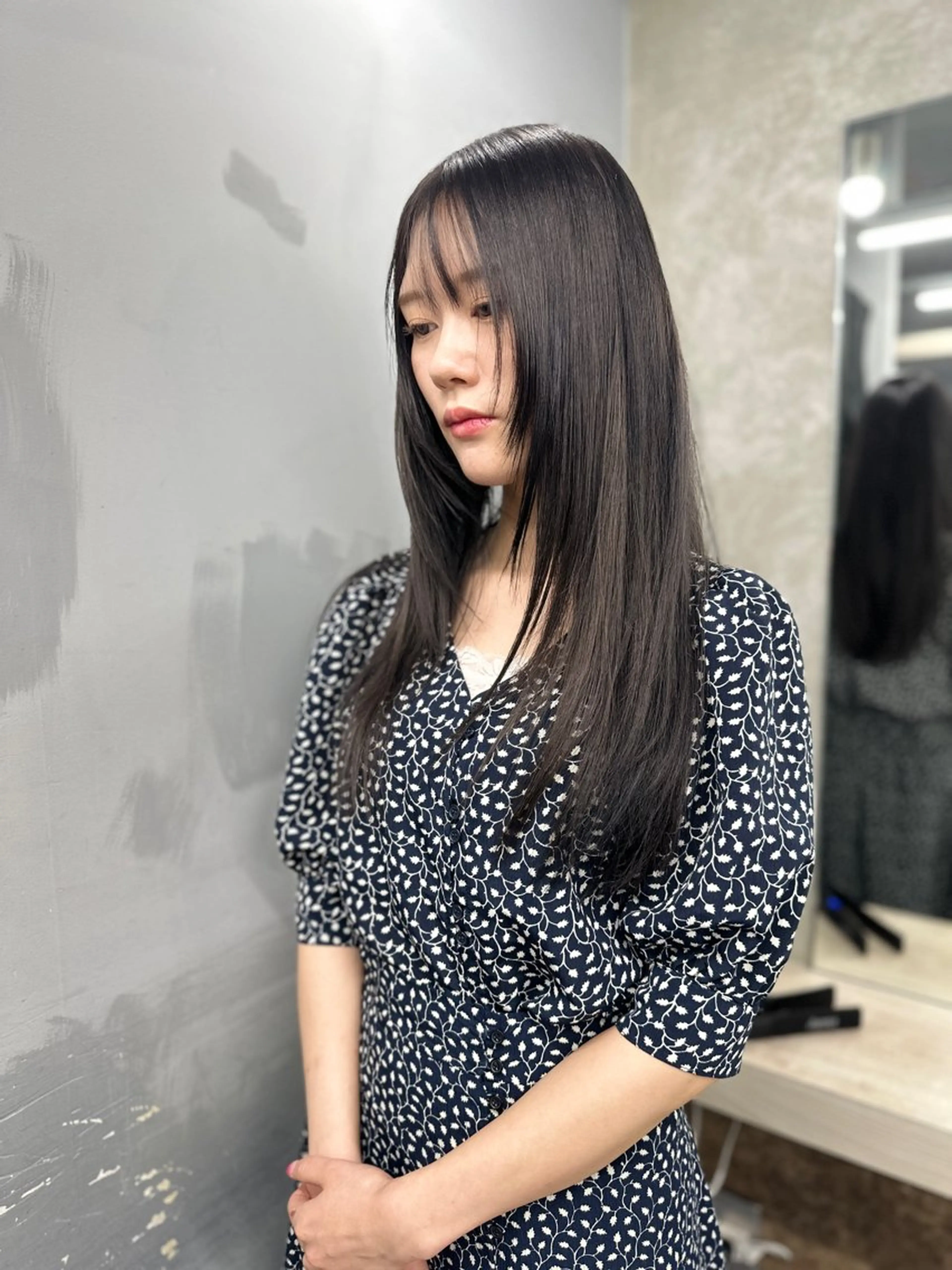 ロング カラー アディクシーカラー バレイヤージュ ブリーチ デザインカラー ダブルカラー opus 店長大和 レイヤー/赤み消しのヘアスタイル