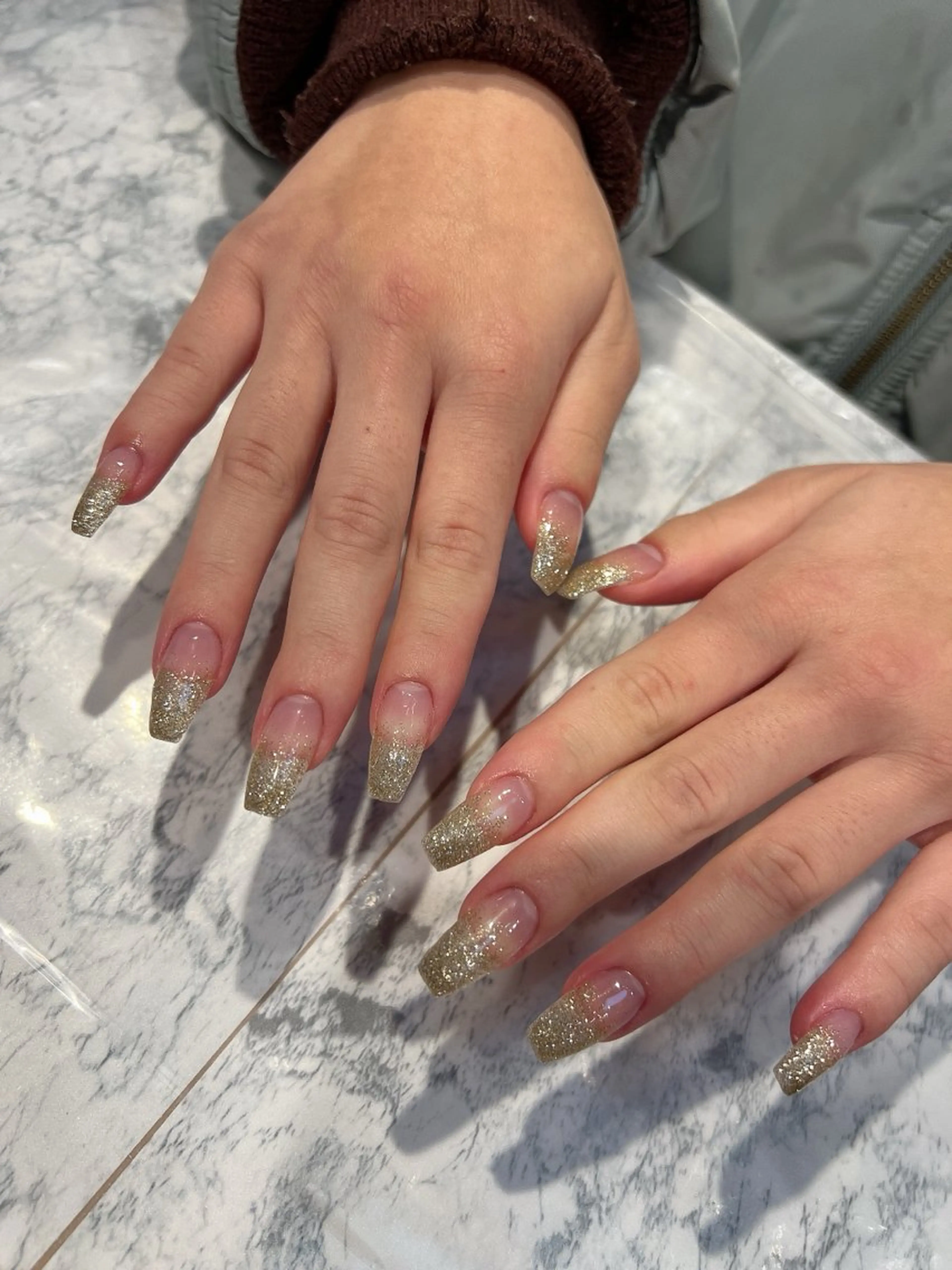 ネイル グラデーション ラメ(グリッター) ラメグラデーション ハンドネイル Lavish nailのネイルデザイン