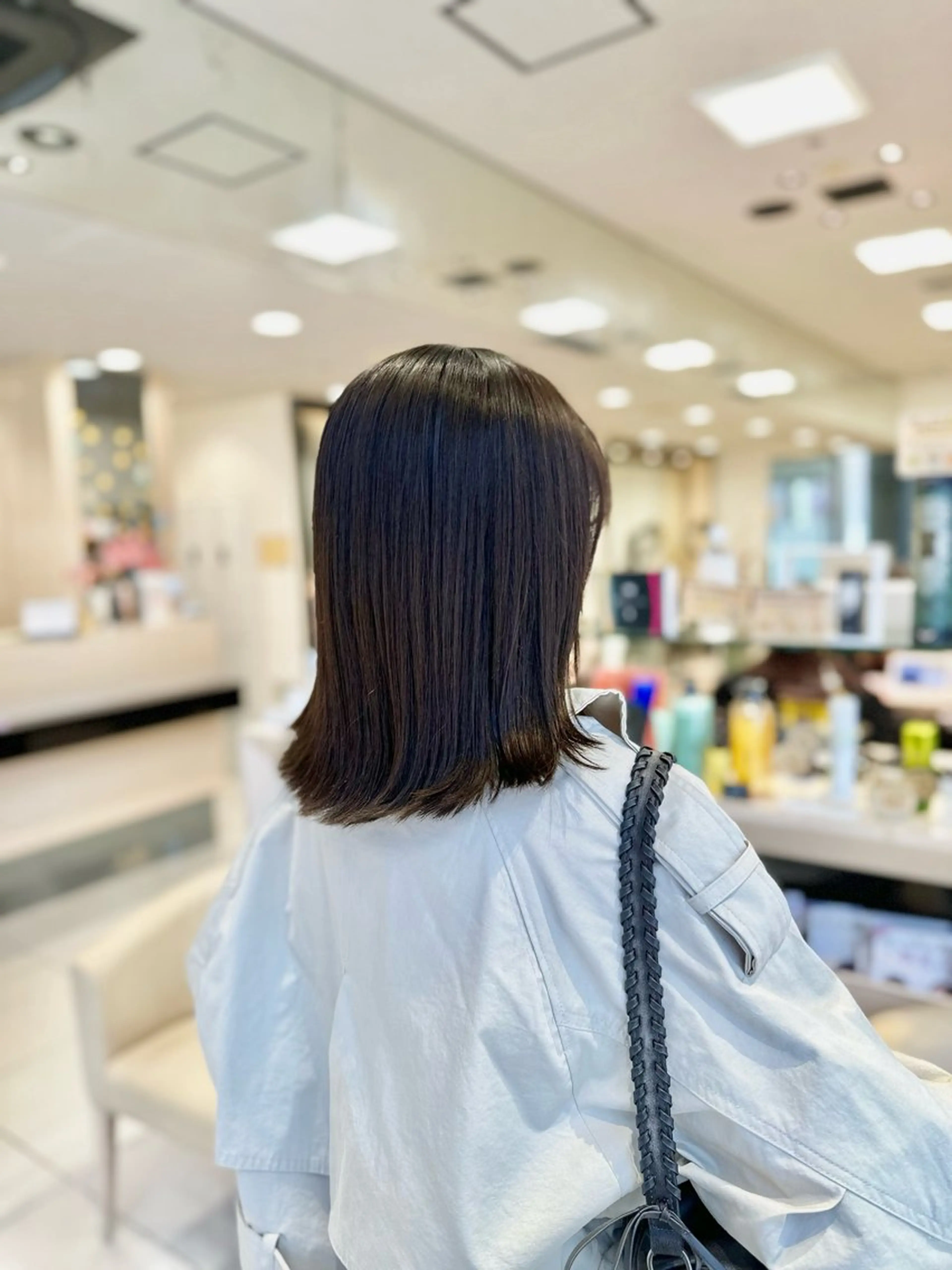 ミディアム カラー アッシュ ヘアカラー クロスパーマ/うる艶 カラー/Kurumiのヘアスタイル