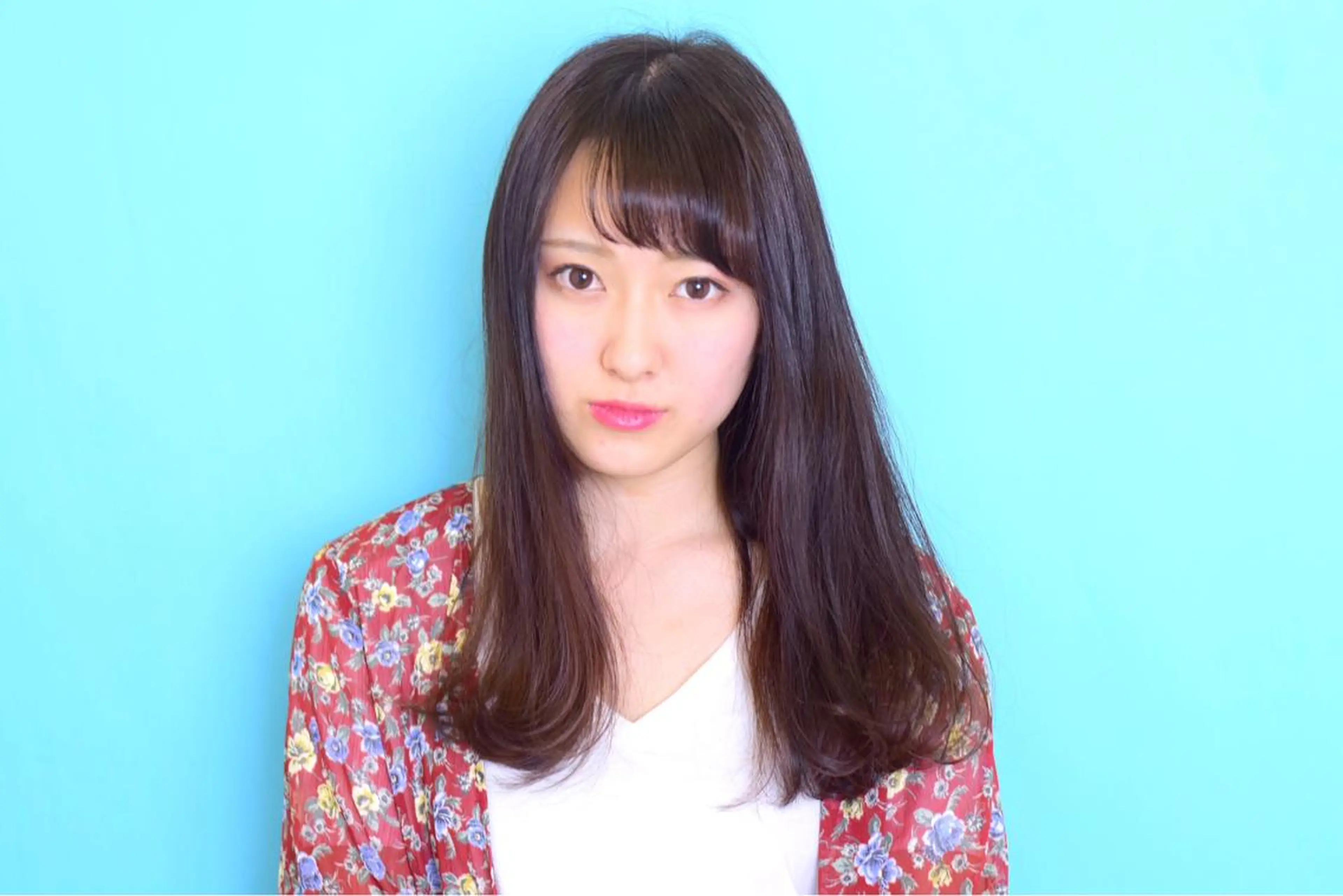 ロング クロスパーマ× 透明感カラー✂︎のヘアスタイル