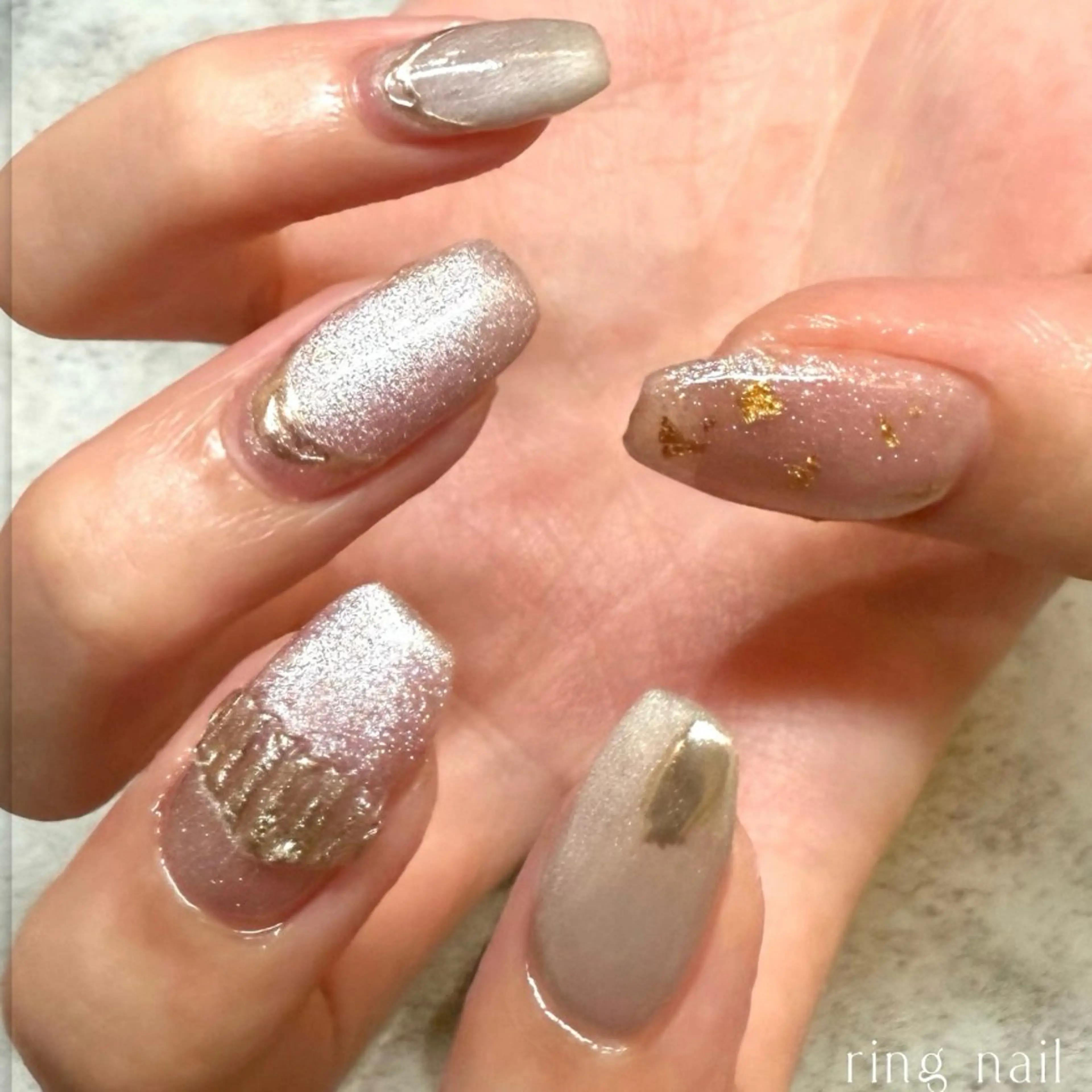 ネイル ジェルネイル マグネットネイル パラジェル 冬ネイル ハンドネイル Seemly 千田町店所属・フラワーパラジェル 🌸シームリーエミのネイルデザイン